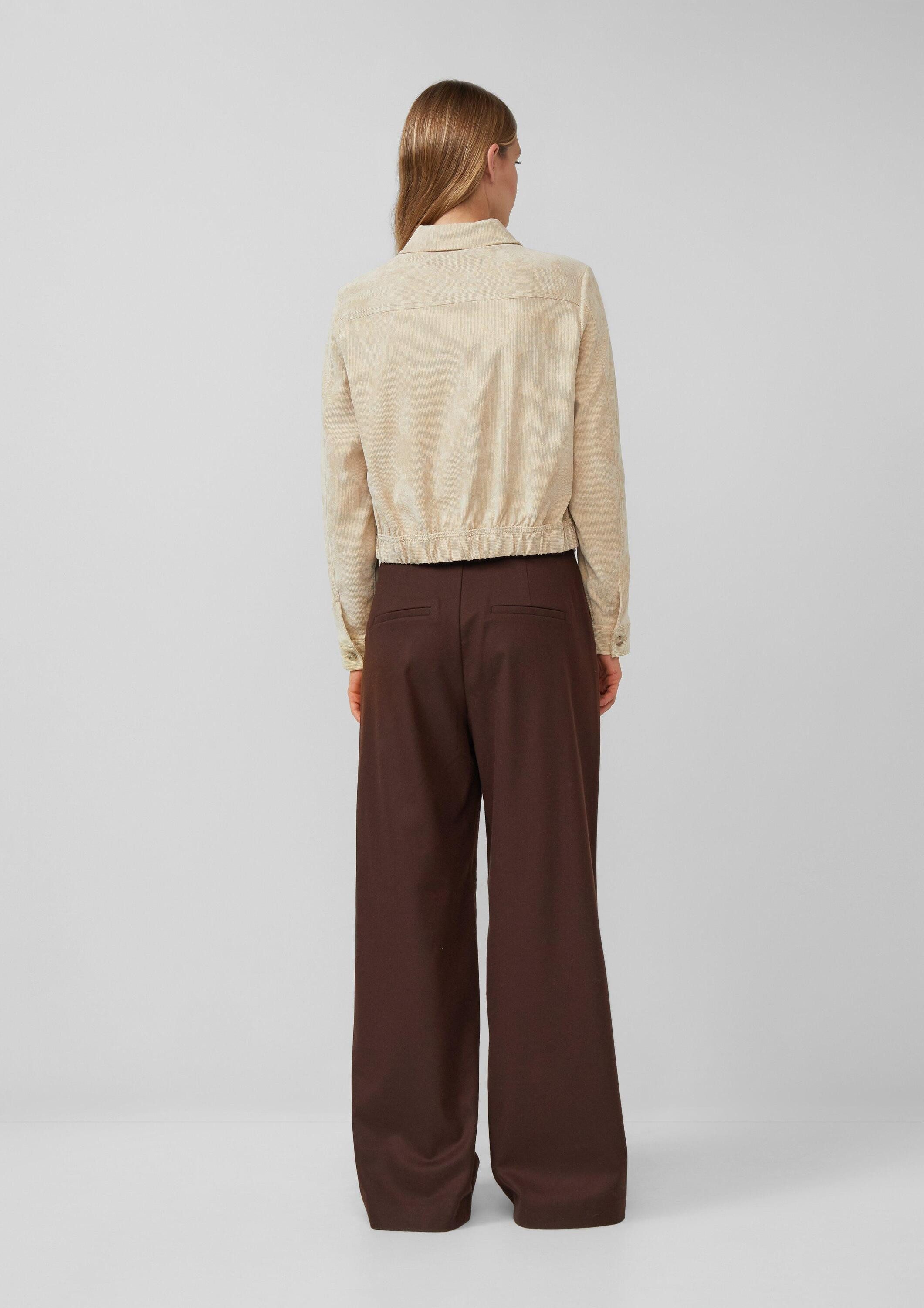 s.Oliver Funktionsjacke Indoor-Jacke Verkürzte Cordjacke mit aufgesetzten Brusttaschen