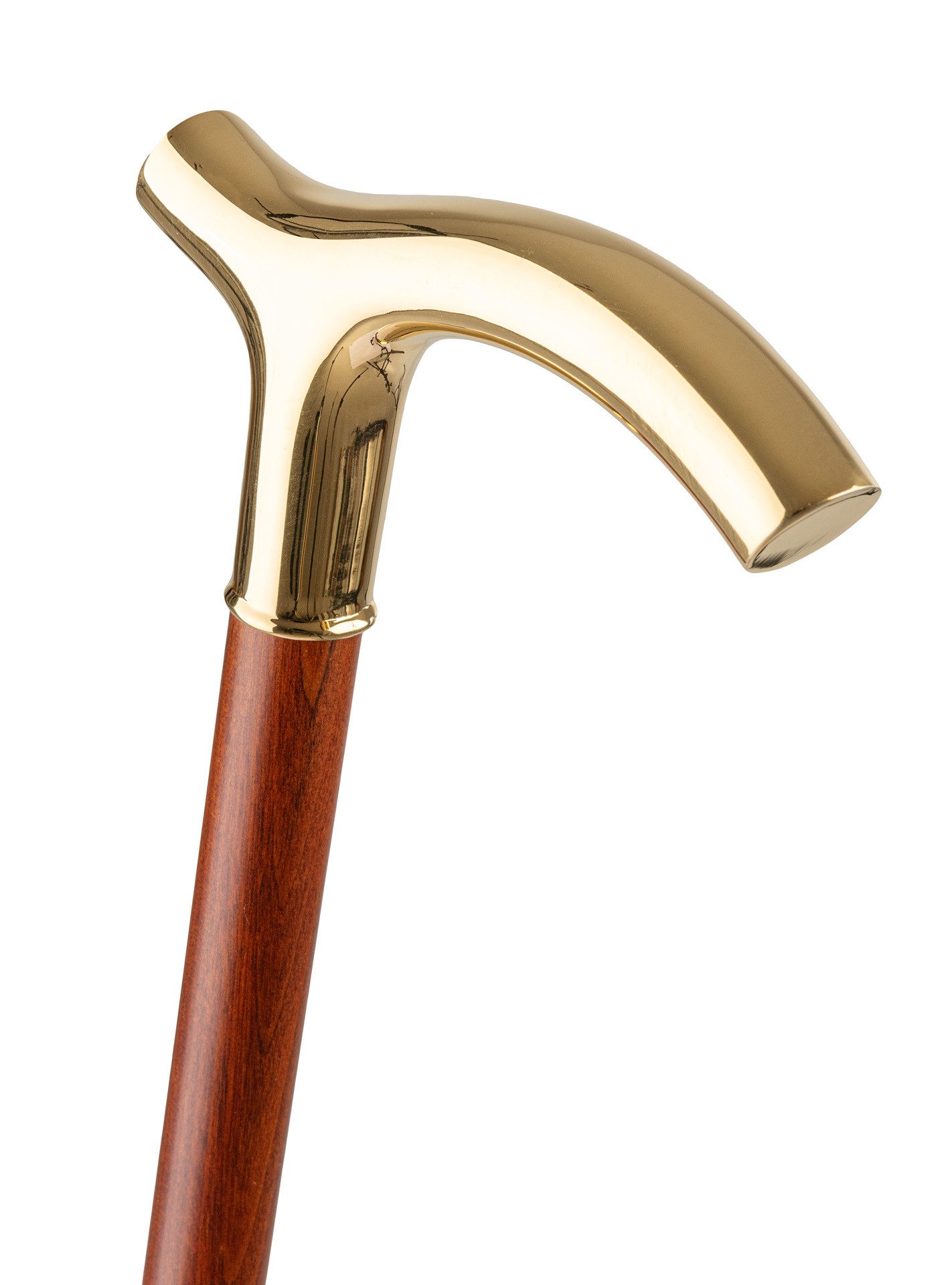 Stockshop Gehstock Silberstock REGENT,GOLD handgefertigter Fritzgriff aus 925/1000 Sterl