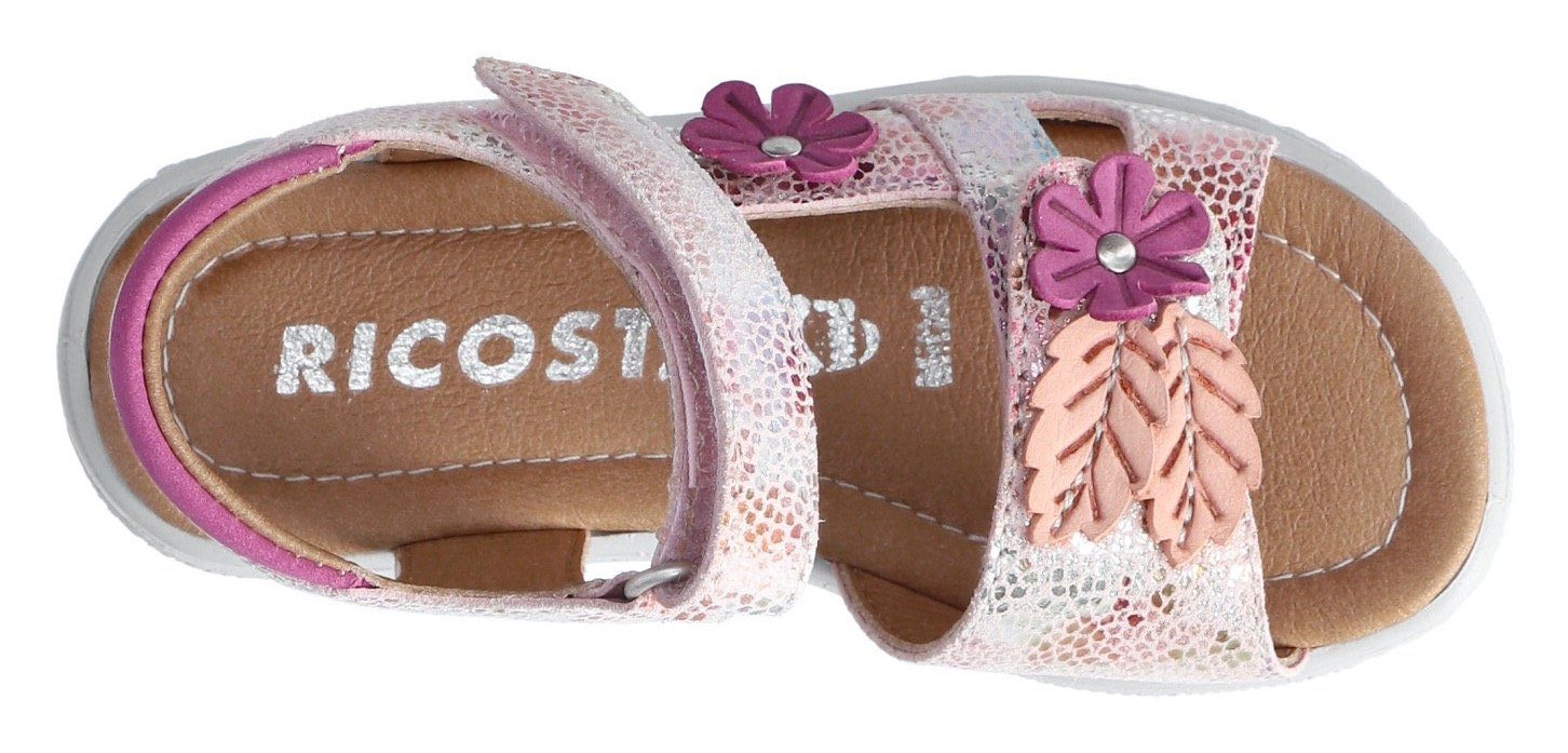 rosa-multi-metallic Sandale WMS: mit Ricosta Blüten verziert normal Cilla
