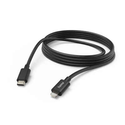 Hama »Lade-/Datenkabel, USB-C - Lightning, 3 m, Schwarz USB-Kabel« USB-Kabel, Lightning, USB-C, (300 cm), Lizenziert für: Apple iPhone / iPad / iPod Lizenziert von/durch: Apple