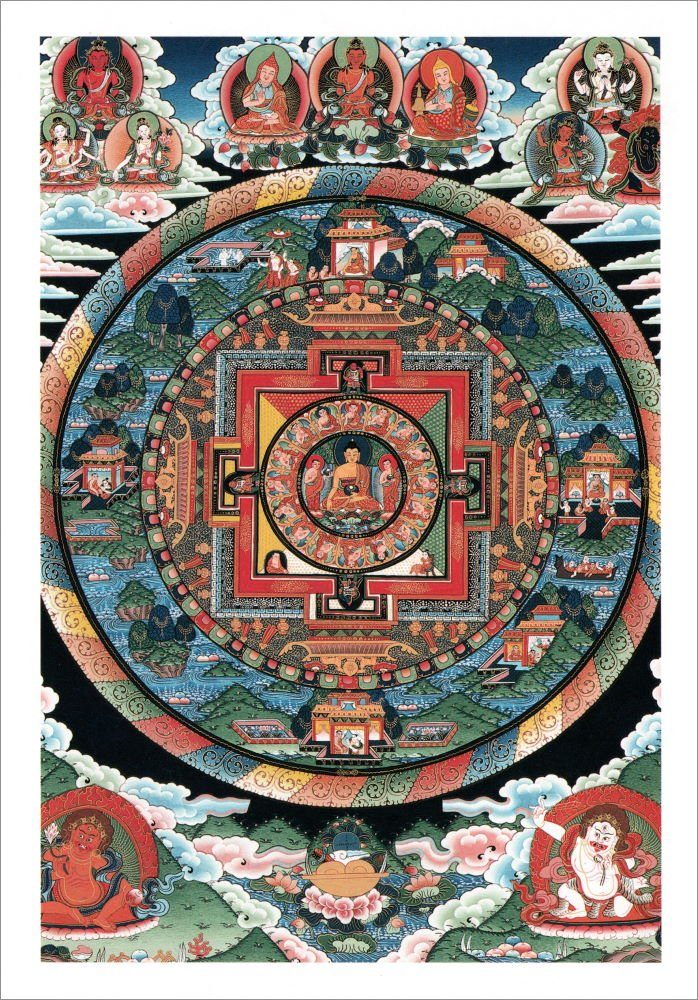of 24 Tibet" Art "The nbuch n mit Postkarte