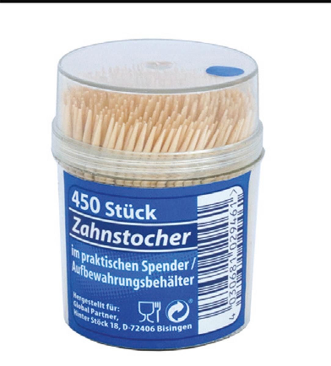 Zahnstocherspender Holz Zahnstocher 450 Stück – Zur Zahnpflege nach dem Essen