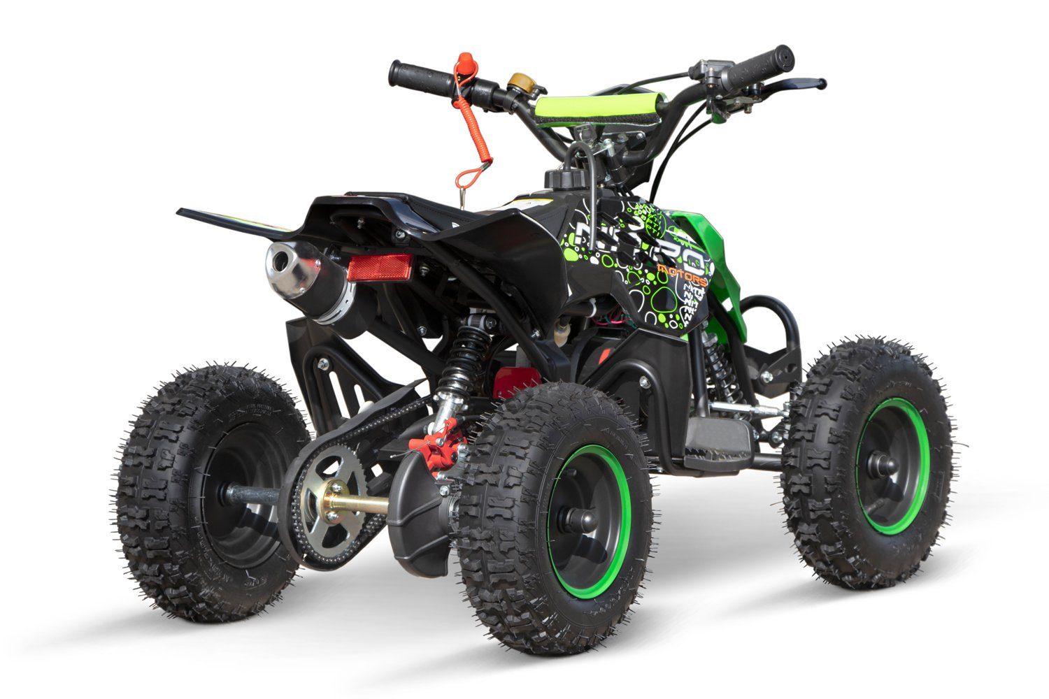 Nitro Motors Dirt-Bike Kinderquad Kinderfahrzeug Quad Grün Pocketquad Gang mini Repti 49cc 1 ATV, 6"