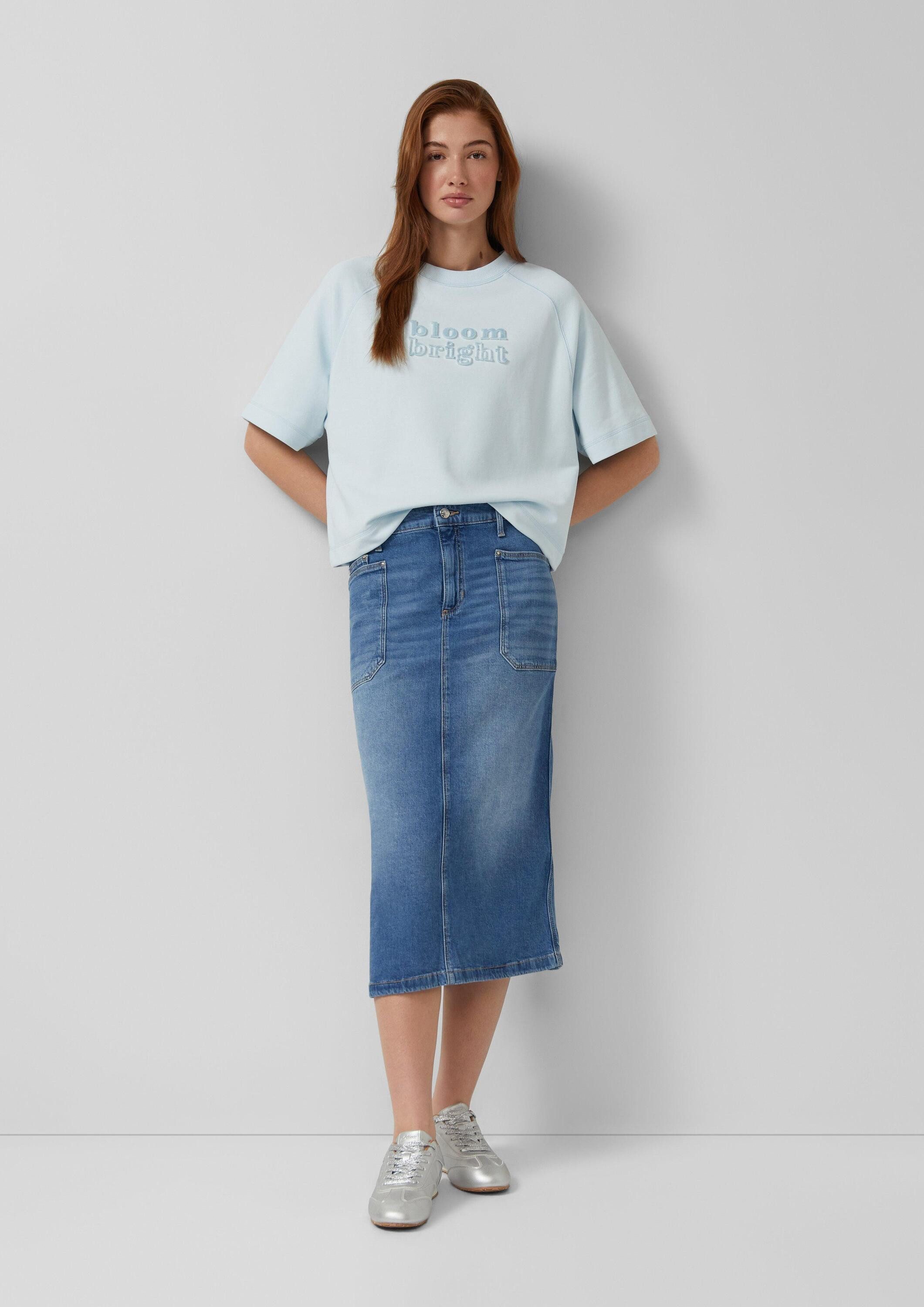 s.Oliver Midirock Rock Midi-Jeansrock mit aufgesetzten Taschen