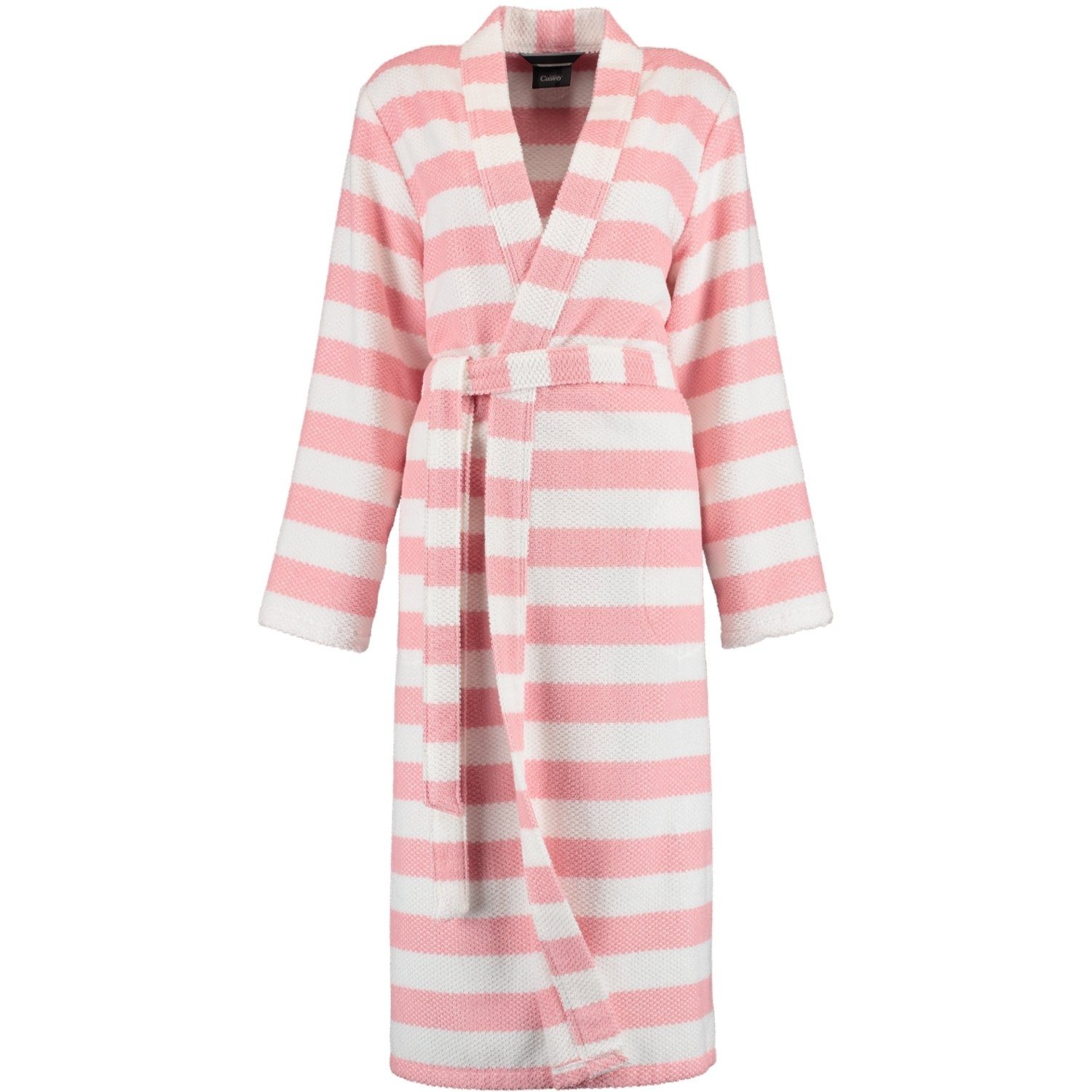 Cawö Damenbademantel Struktur 1241 Kimono Frottier, Kimono, 100% Baumwolle, extraleicht