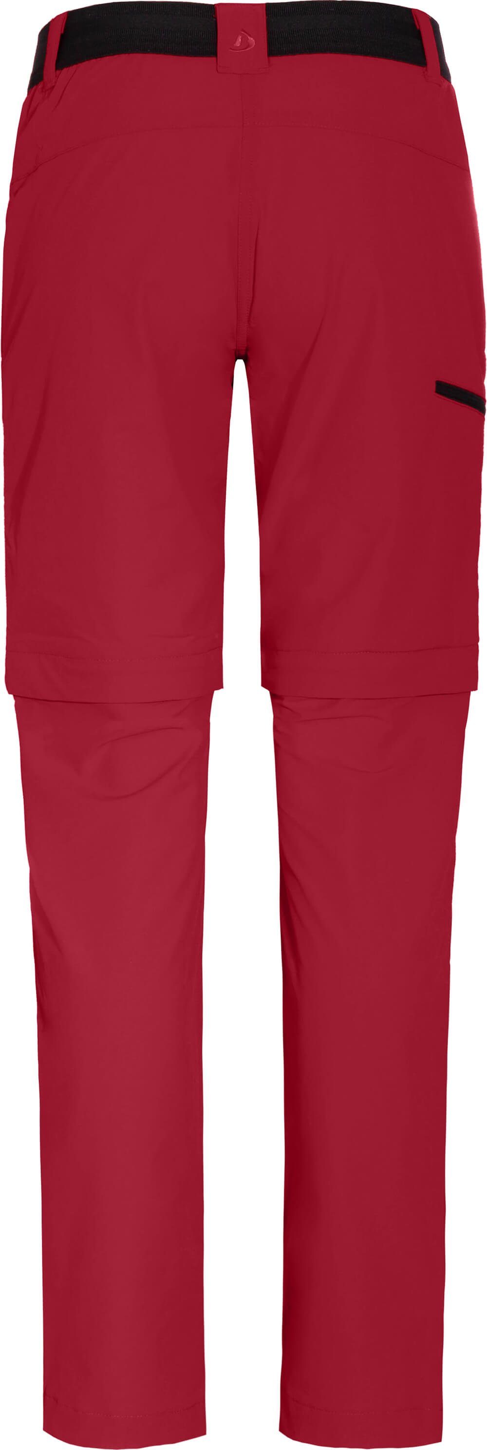Wanderhose, Damen Zip-off-Hose Normalgrößen, leicht, strapazierfähig, Zipp-Off COMFORT VIDAA Bergson rot