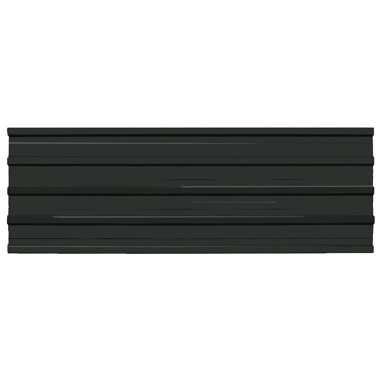 vidaXL Terrassendach Dachpaneel 12 stk. Anthrazit 129 x 45 cm Verzinkter Stahl, (12-St)