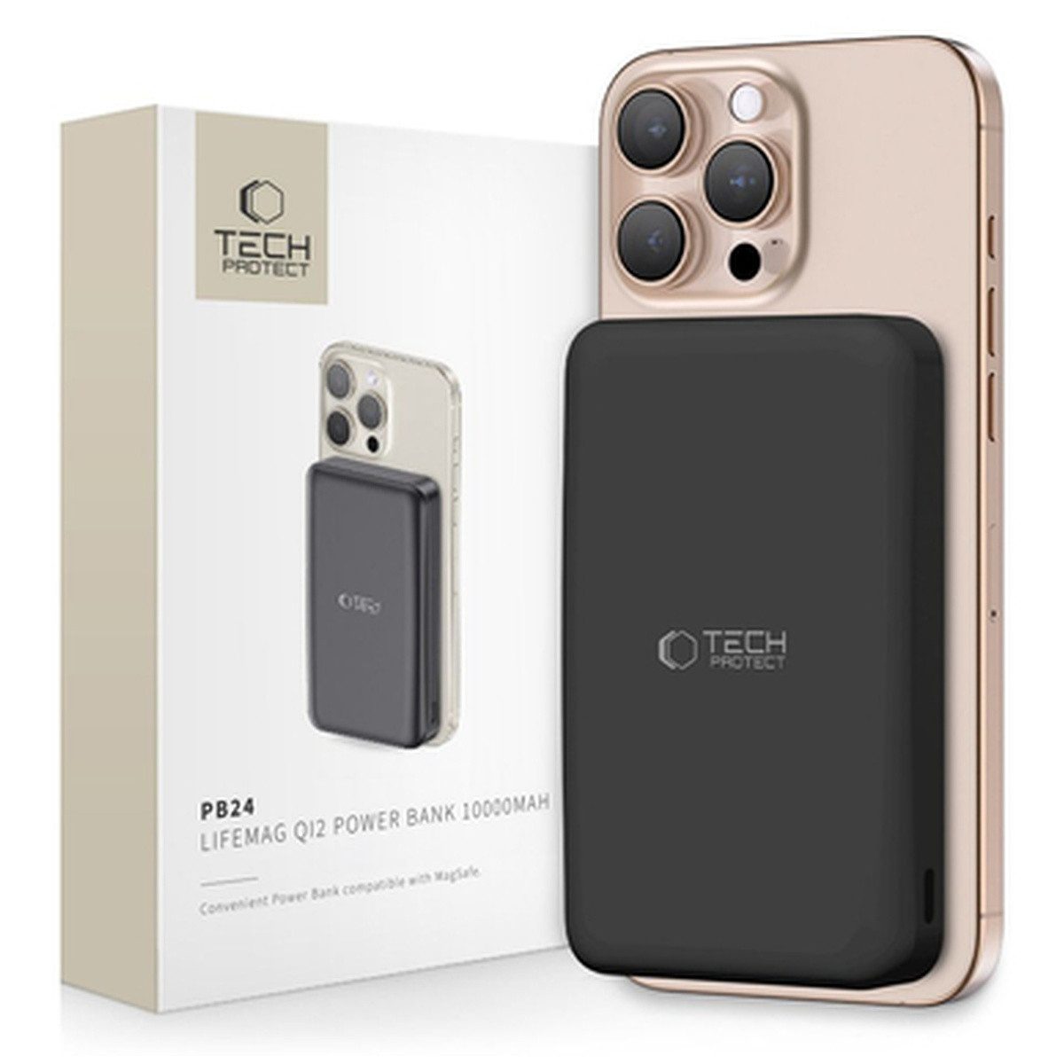 TECH PROTECT Powerbank Tech Protect PB24 LifeMag QI2 MagSafe 10000 mAh Powerbank