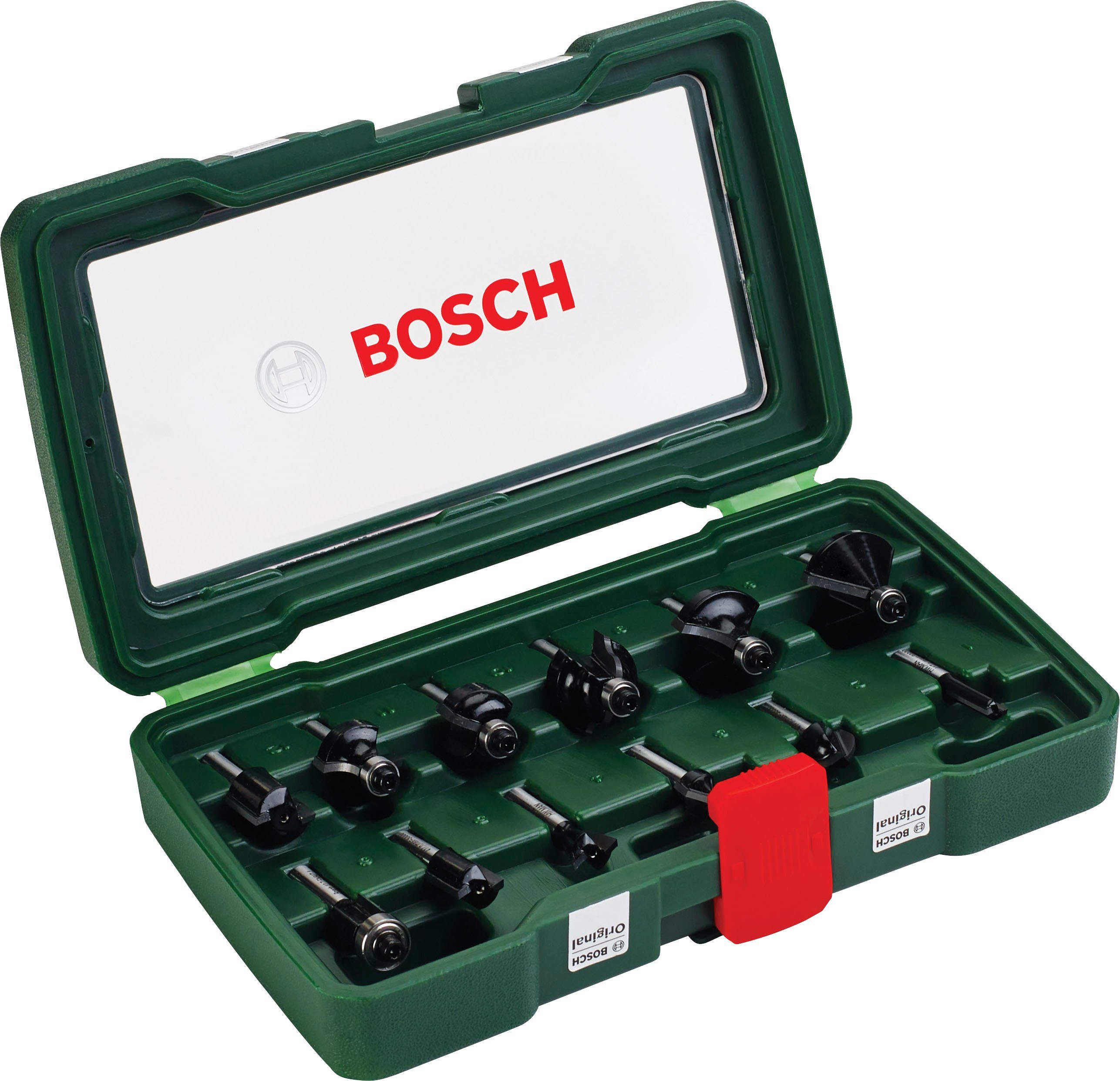 Bosch Home & Garden Fräser-Set, Set, 12-tlg., HM-Fräser-Set (1/4" Schaft)