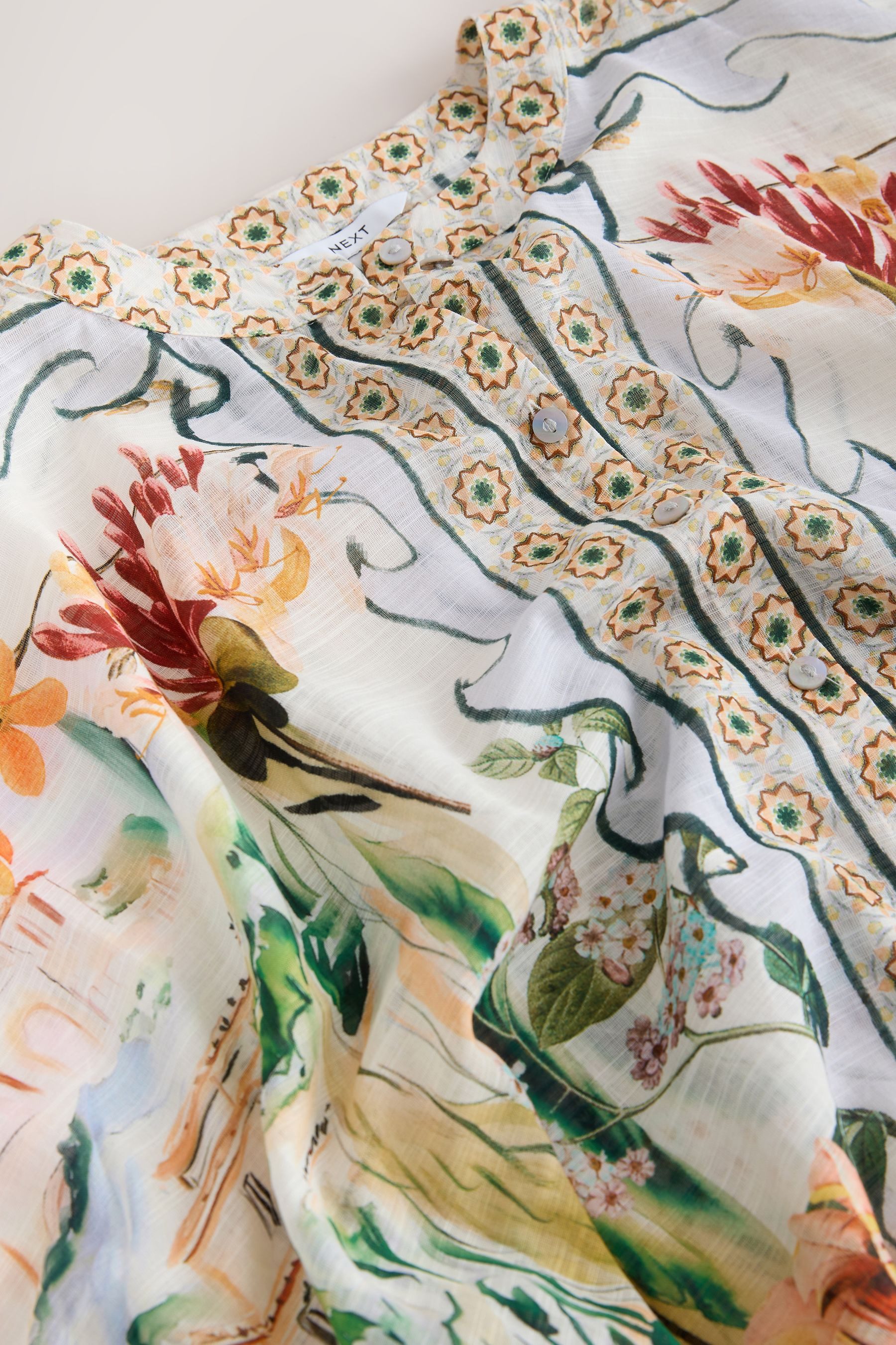 Next Kaftan Kaftanhemd-Cover-up mit Print (1-tlg)