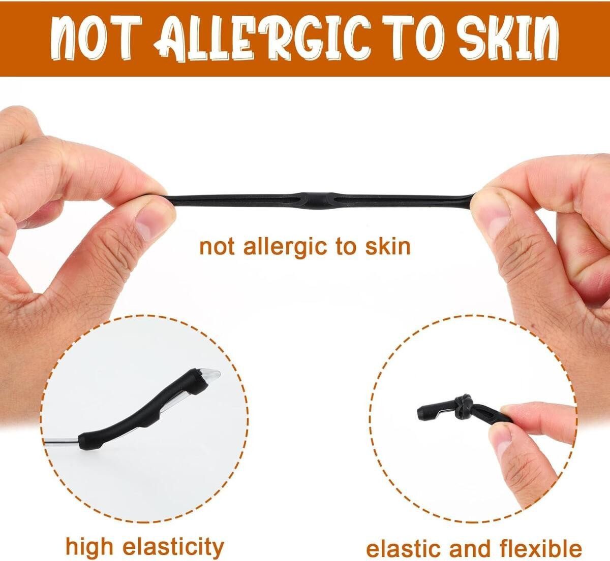 FELIXLEO Brillengestell Brillenbügel Silikon Antirutsch Brille Ohrbügel Zubehör