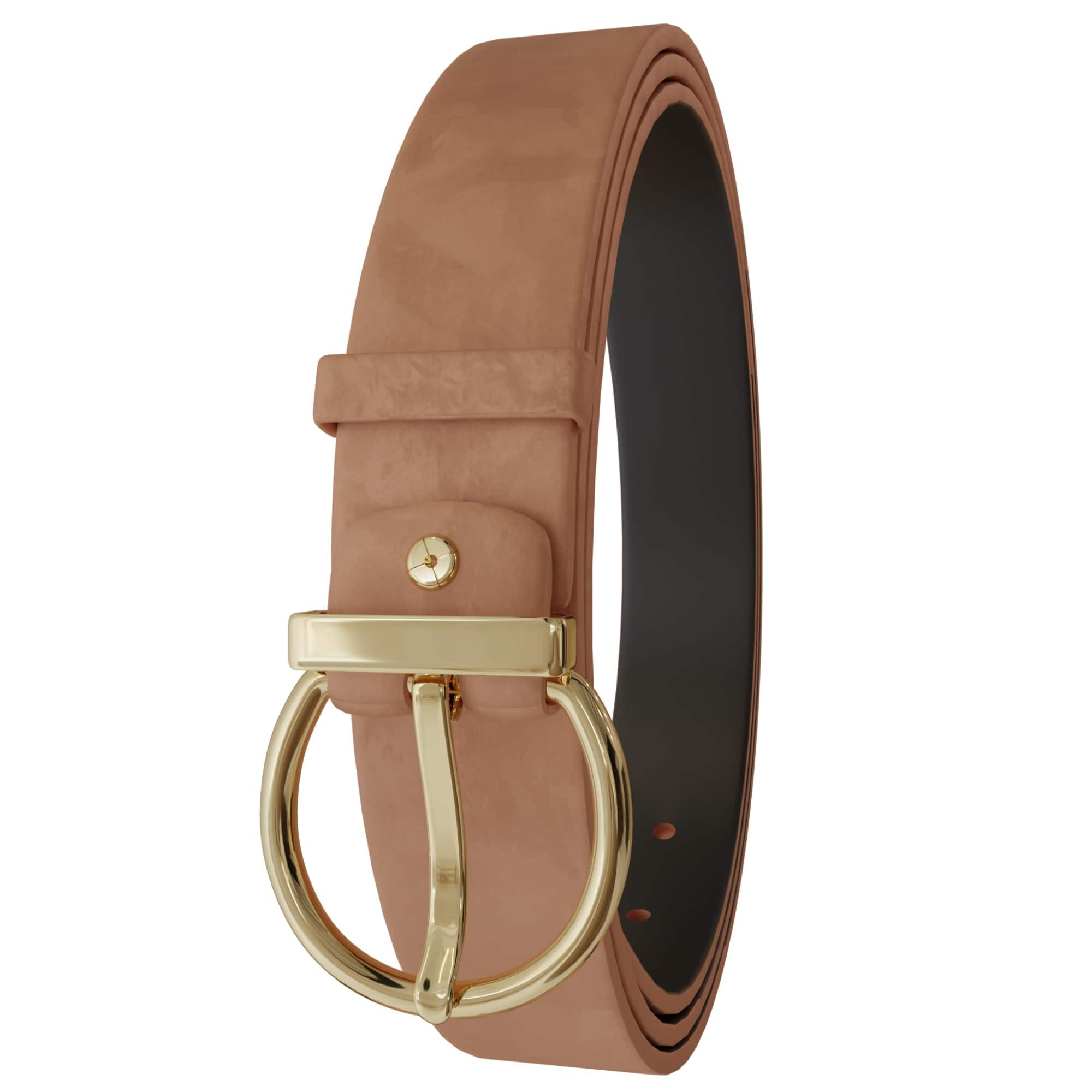 KMISSO Ledergürtel Damen Velours Samt Gürtel Wildleder-Optik Rind Leder 306 günstig online kaufen