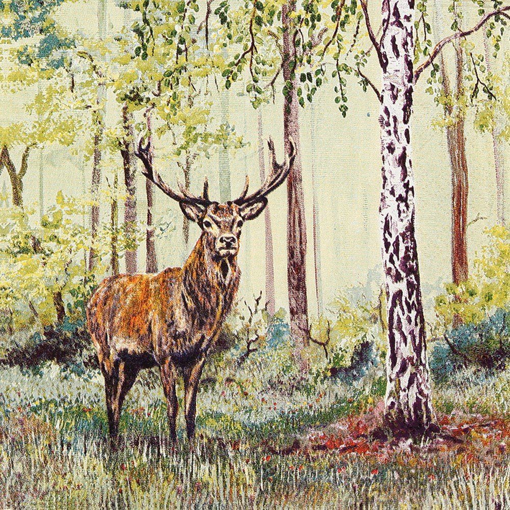 HOME FASHION Papierserviette 20 Servietten Wild Deer - Wilder Hirsch im Wald 33x33cm, (20 St)