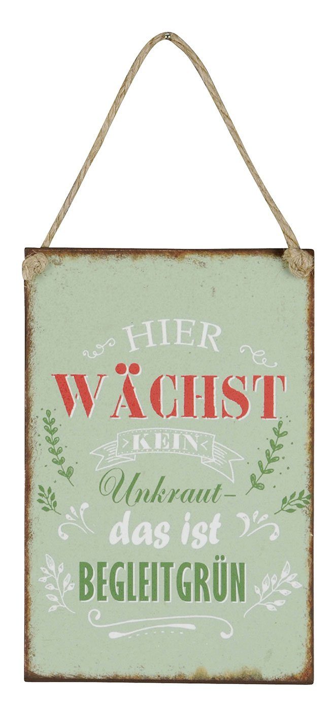 Levandeo® Wandbild, 3er Set Blechschilder H15cm günstig online kaufen