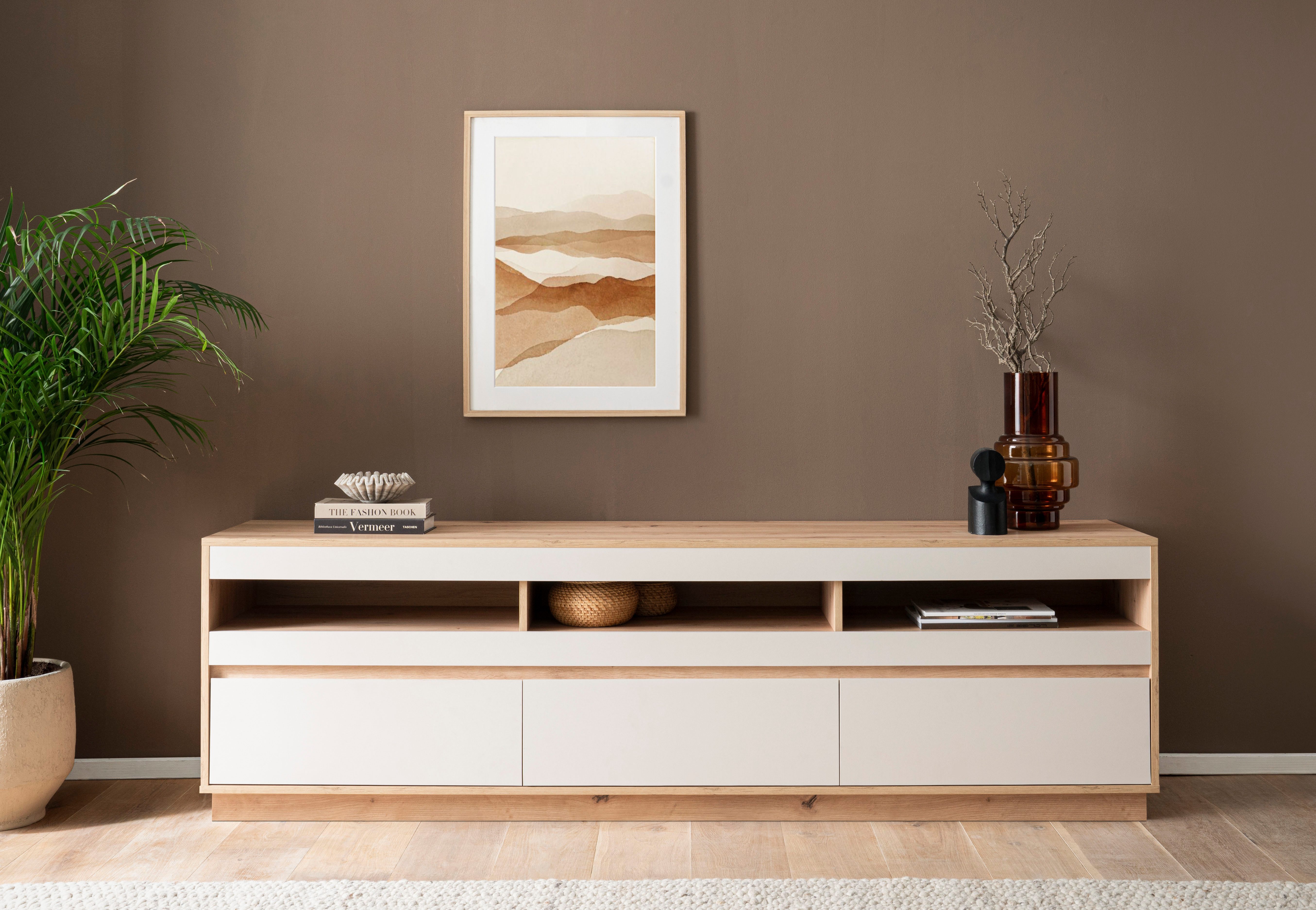 Home affaire Lowboard Sonora, moderner TV-Unterschrank, Kommode in Eiche Ar günstig online kaufen