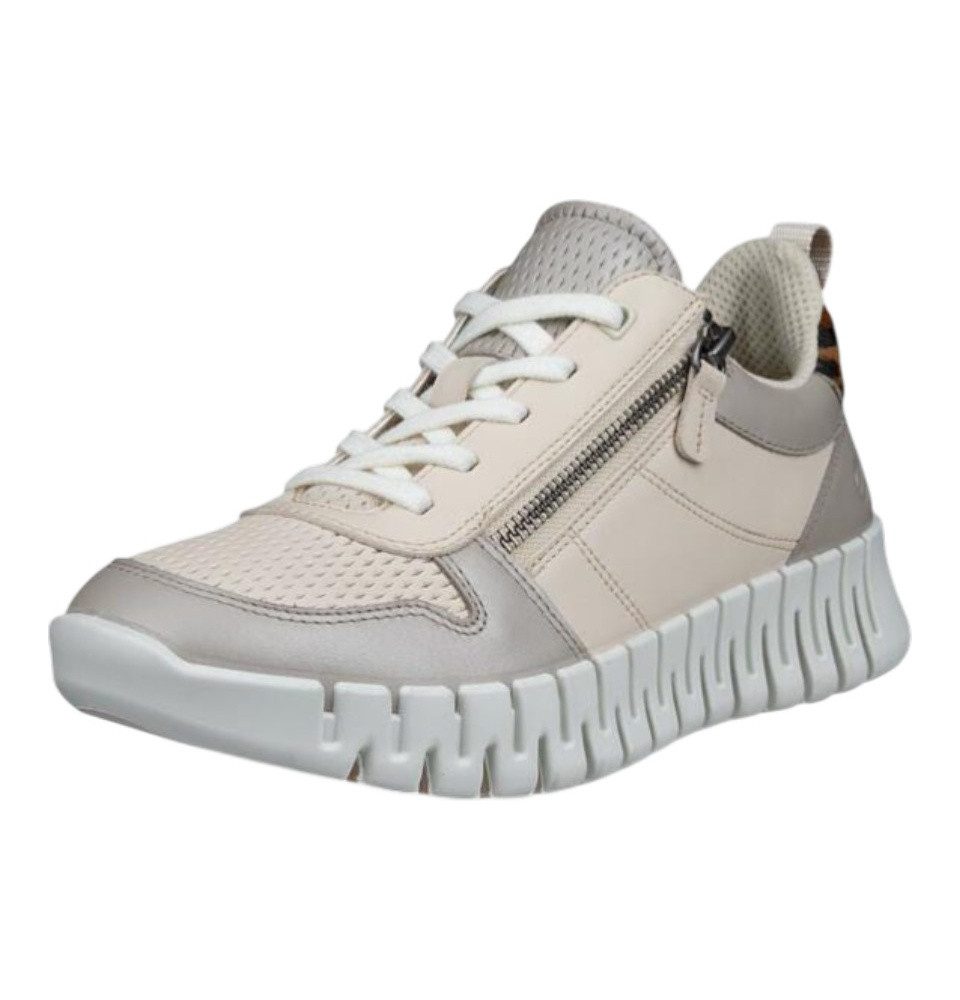 Gruuv Zip Lace (Premium-Leder) beige/silber Damen Sneaker