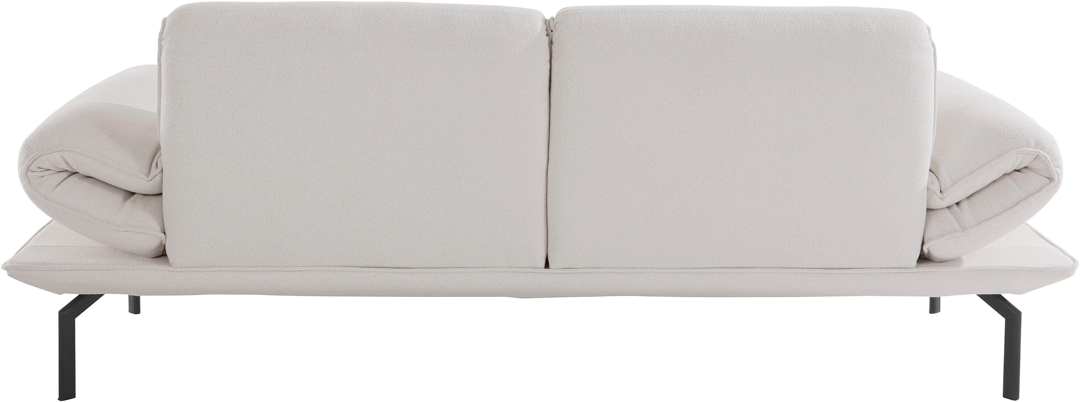 2-Sitzer mit mit Metall Rückenfunktion, Arm- wahlweise und Winkelfuß York, New DOMO collection aus