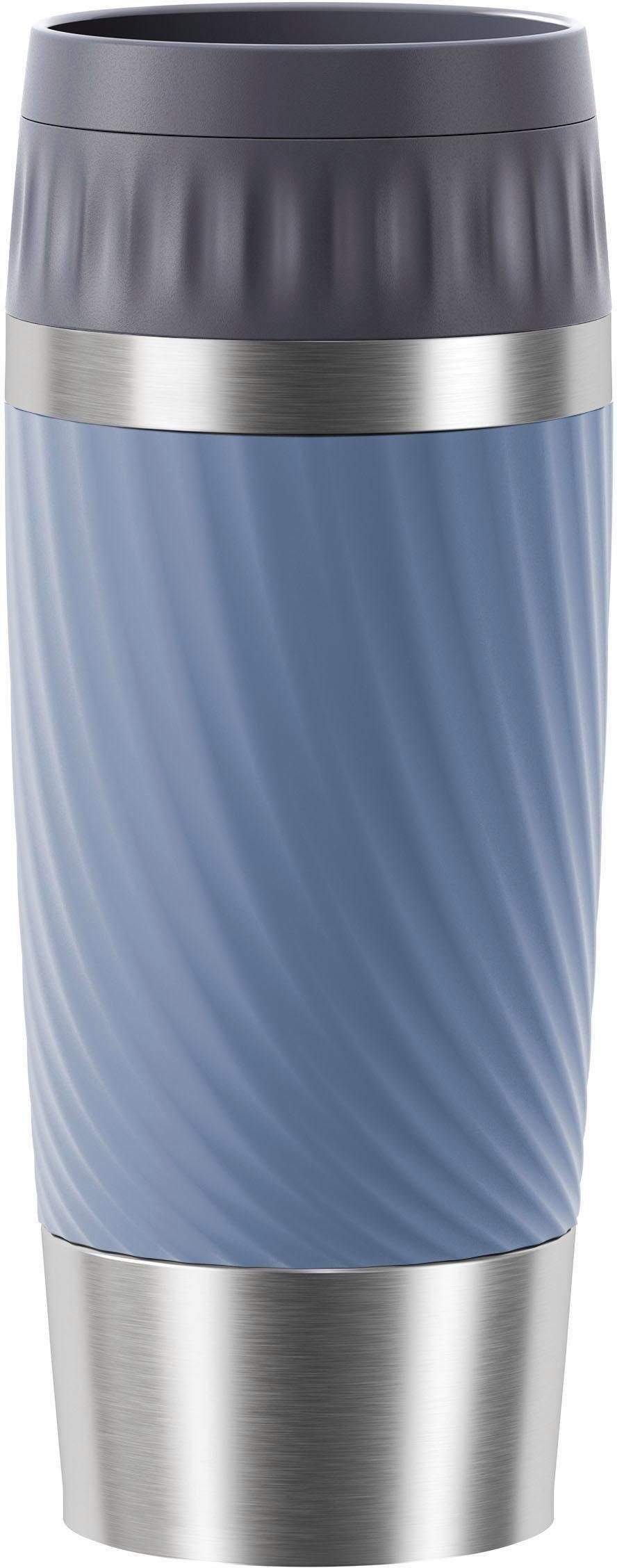 Emsa Thermobecher Tavel Mug Easy Twist, Edelstahl, 0,36L, Edelstahl, 360°Trinköffnung, spülmaschinenfest,4h warm/ 8h kalt