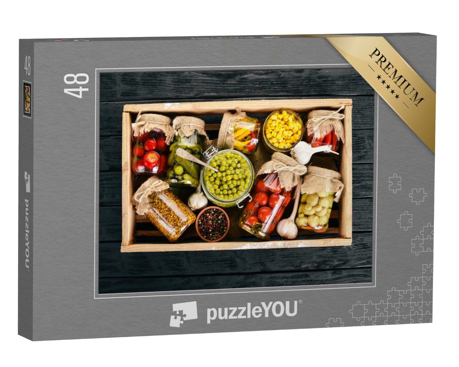 puzzleYOU Puzzle Eingelegte Köstlichkeiten, 48 Puzzleteile, puzzleYOU-Kollektionen Essen und Trinken