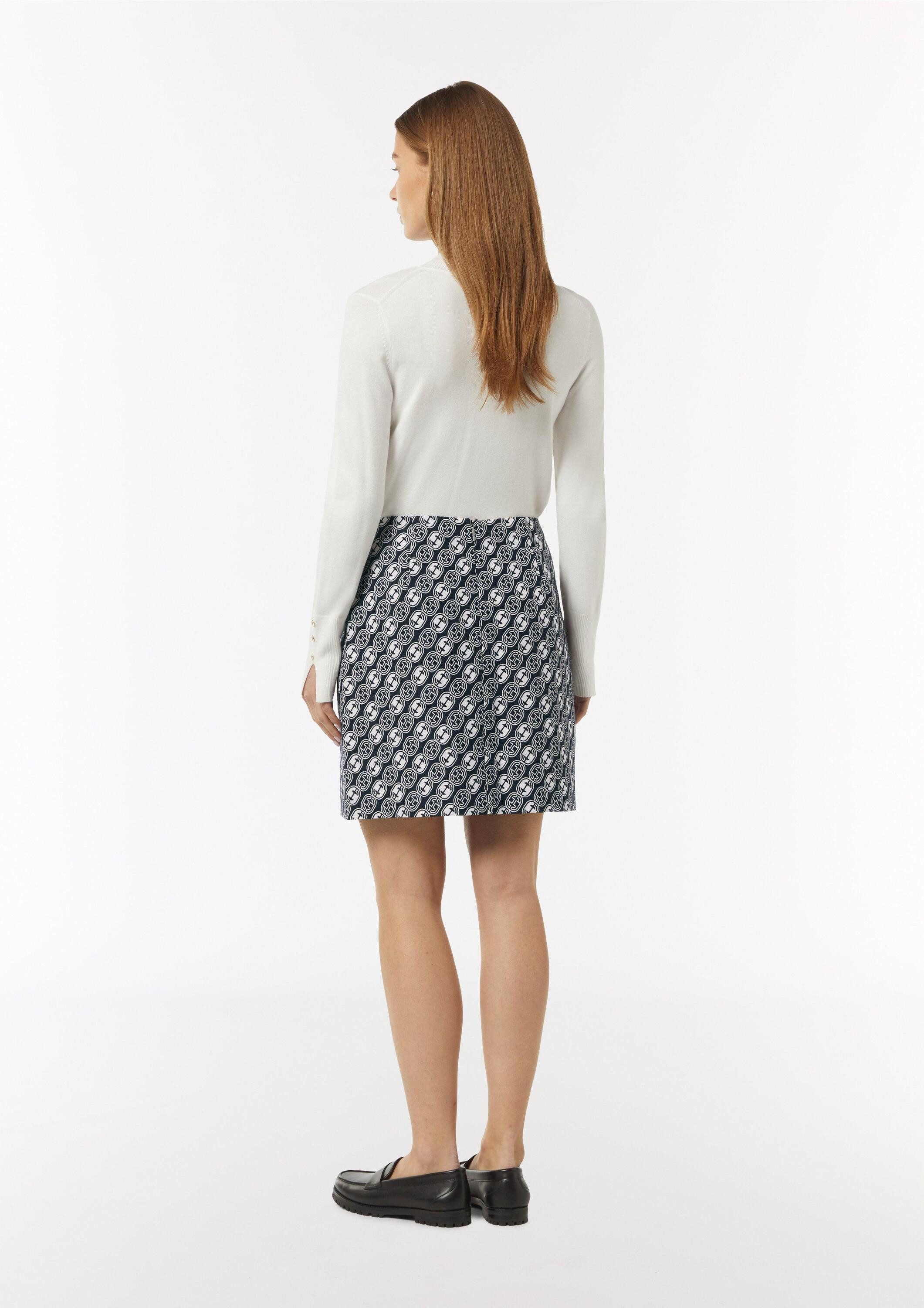 comma Minirock Rock Minirock mit Icon-Muster