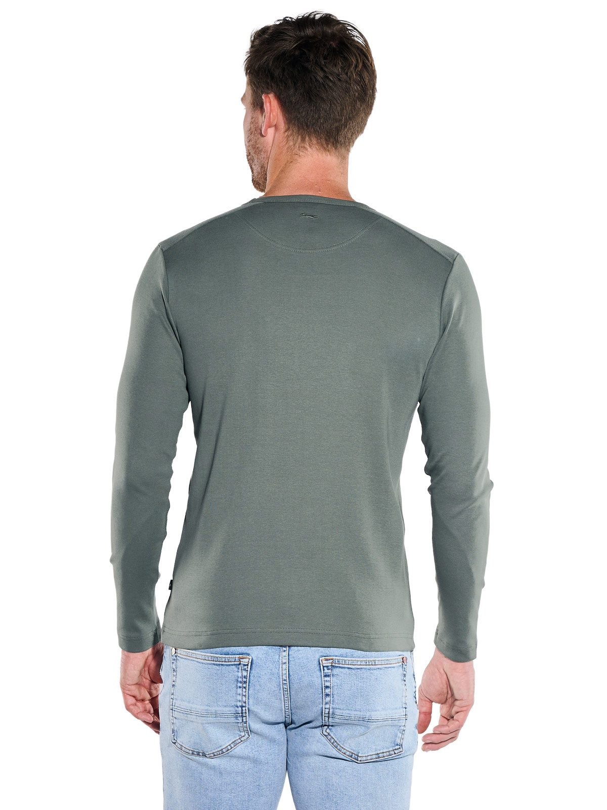 Engbers Langarmshirt Herren Langarmshirt "My Favorite" RH, Dunkelgruen – Bild 2 von 5