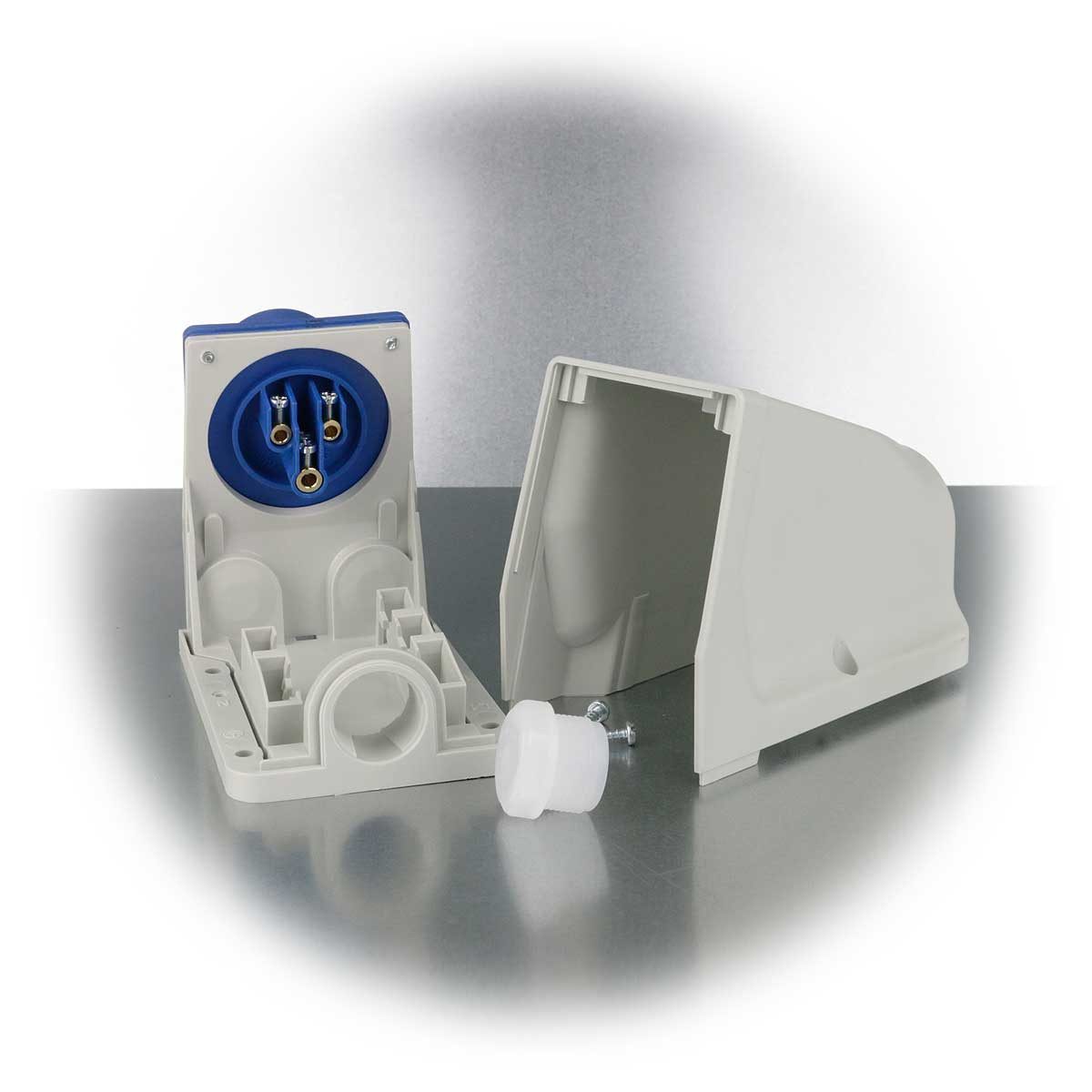 ABL CEE-Kupplung CEE Wandgerätestecker 230V/16A blau 3-polig, IP44