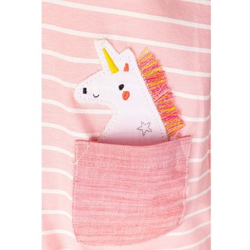 happy girls A-Linien-Kleid Kleid Happy Girls Candy Einhorn mit Taschen Kurzarm 116 für Mädchen rosanes kurzarm Kleid mit Einhorn Tasche