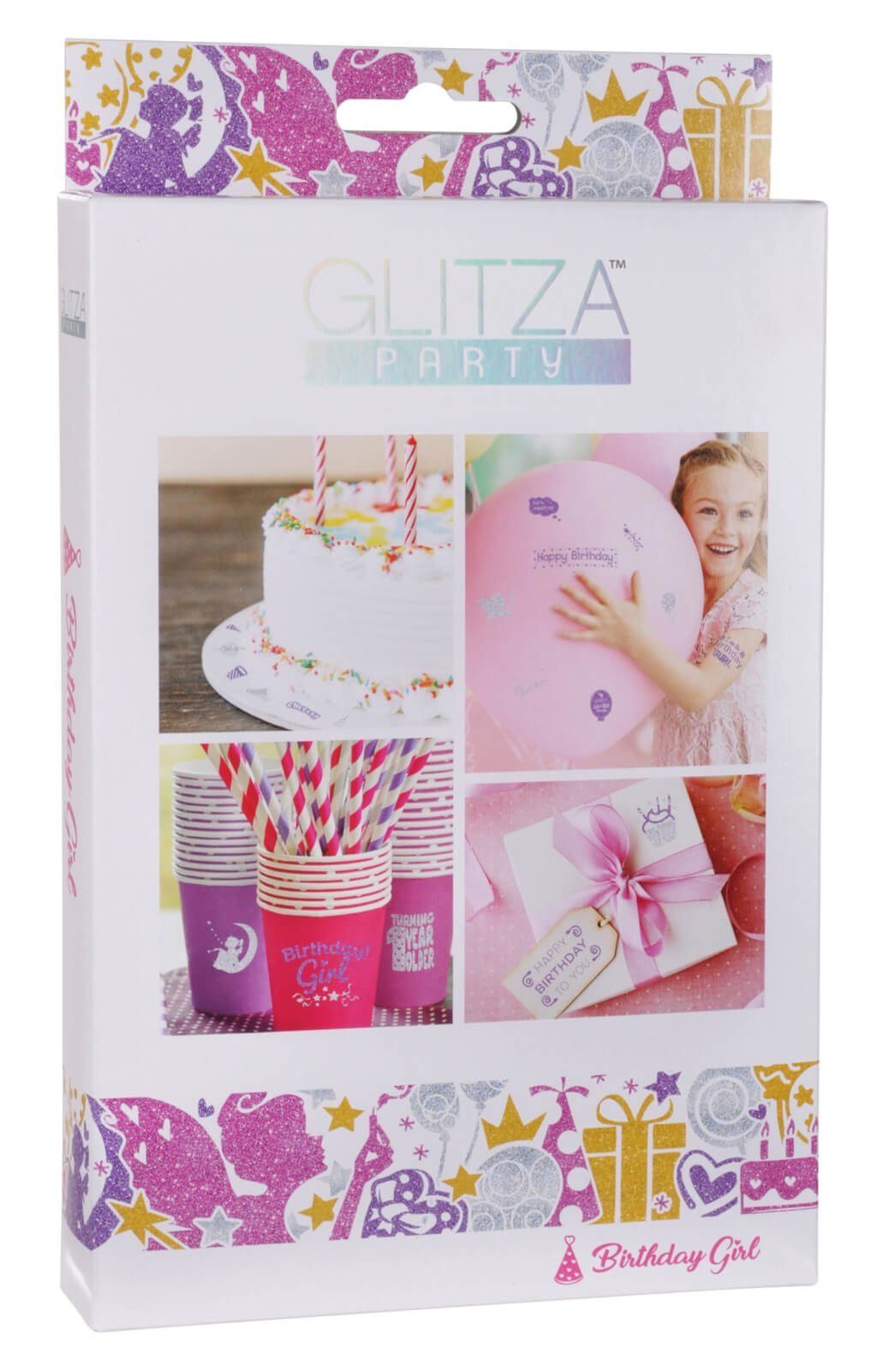 Knorrtoys® Kindertattoo Glitza Party Geburtstag Starter Set - Ausführung: Birthday Girl, 30-tlg.