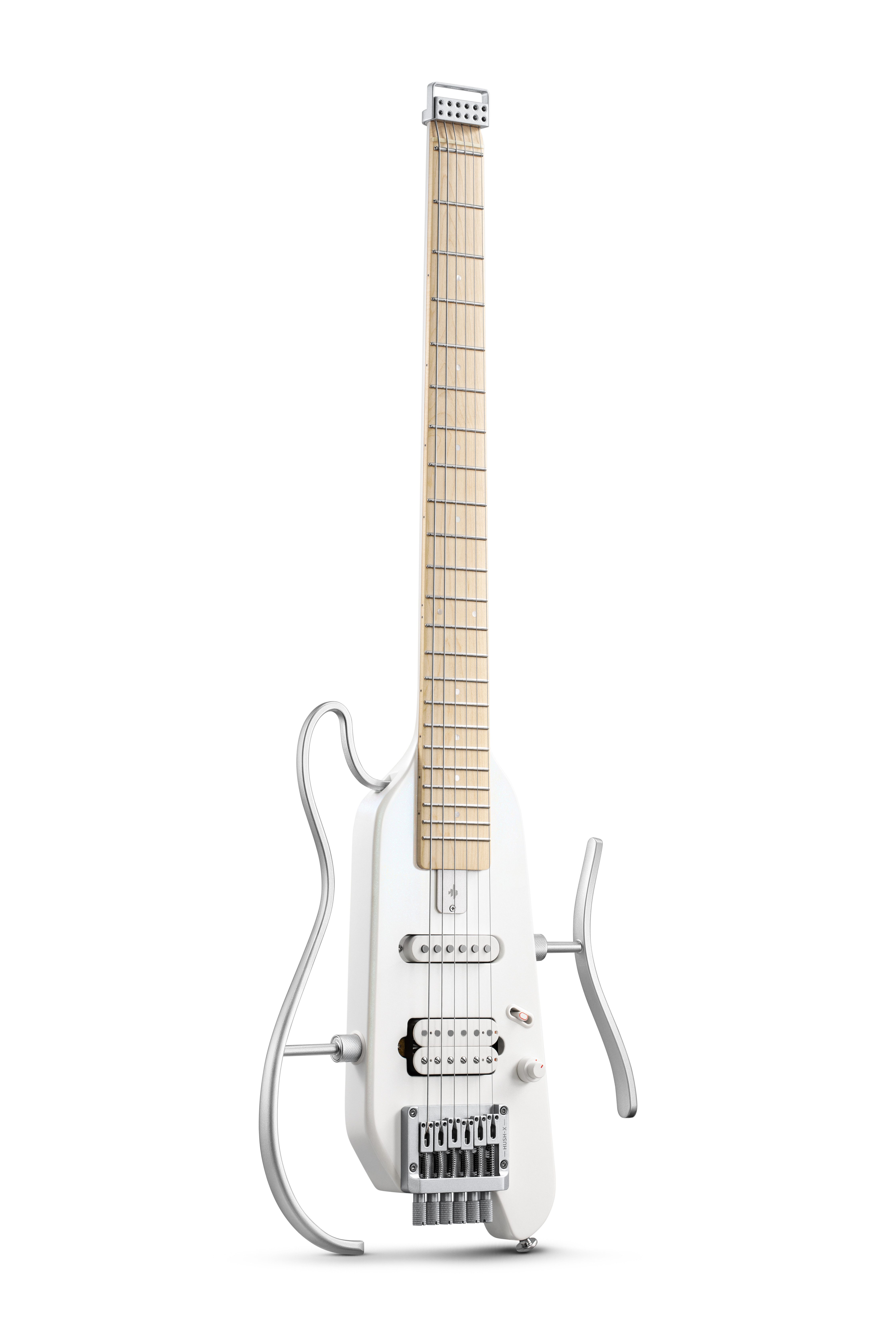 Donner Gitalele HUSH X E-Gitarre HS-Tonabnehmern, Massivkorpus, Gig-Bag & Kopfhörer, Matt Federleichte kopflose Gitarre, set, mit sämtlichem Zubehör, Ideal für Reisen und zum Üben