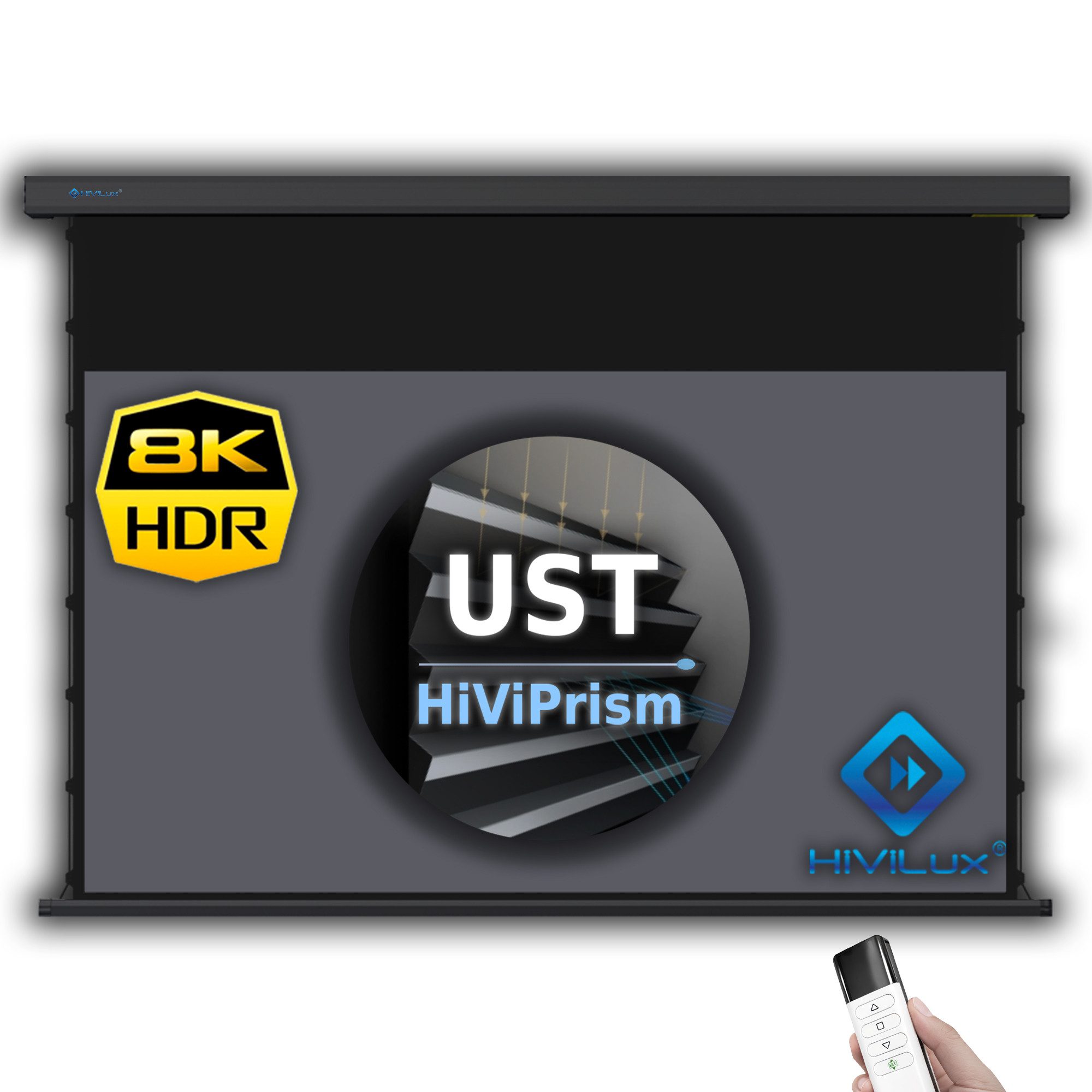 HiViLux HiViLux 16:9 UST CLR Tension Motorleinwand für Laser TV Motorleinwand (UST CLR)