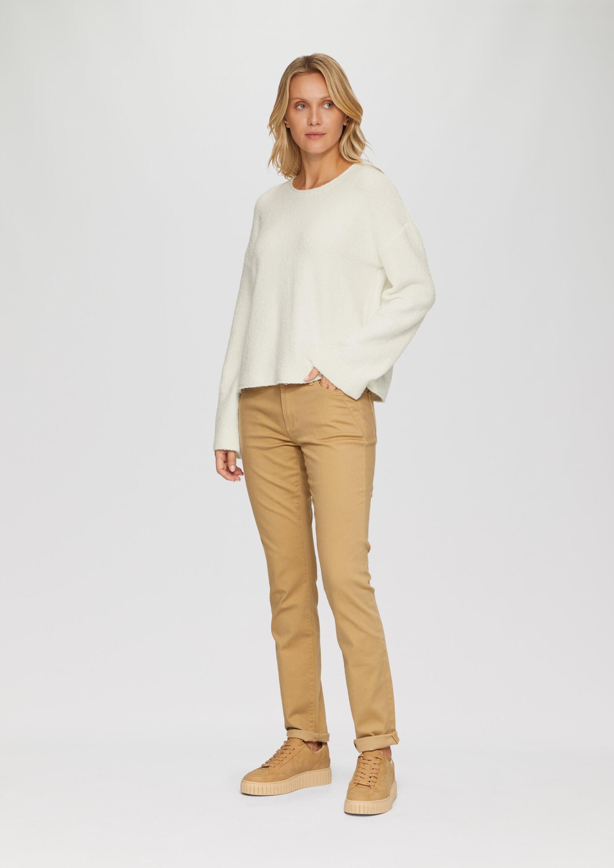 s.Oliver Longpullover Strickpullover Weicher Strickpullover aus Bouclé