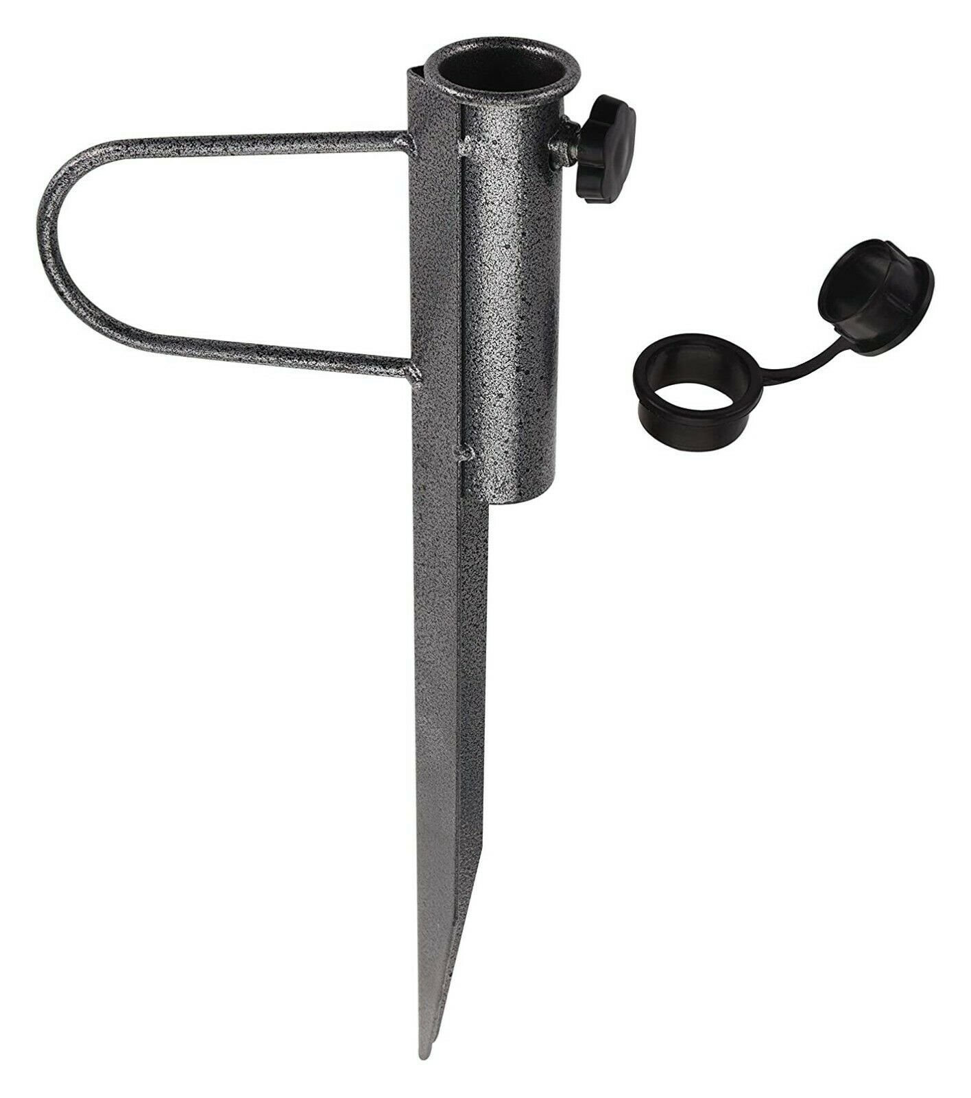 Meinposten Einschraub-Bodenhülse Metall Erdspieß, Gesamtlänge: 42 cm Länge Spieß: 29 cm