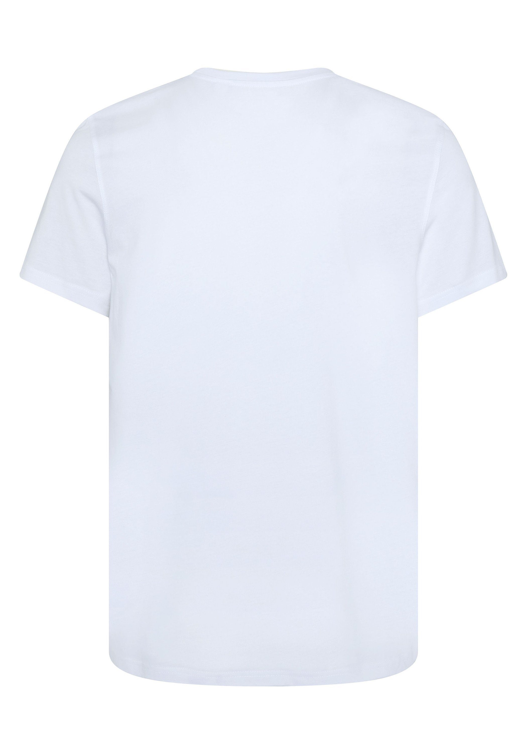White Bright Print-Shirt 11-0601 neuen im Oklahoma Label-Look Jeans