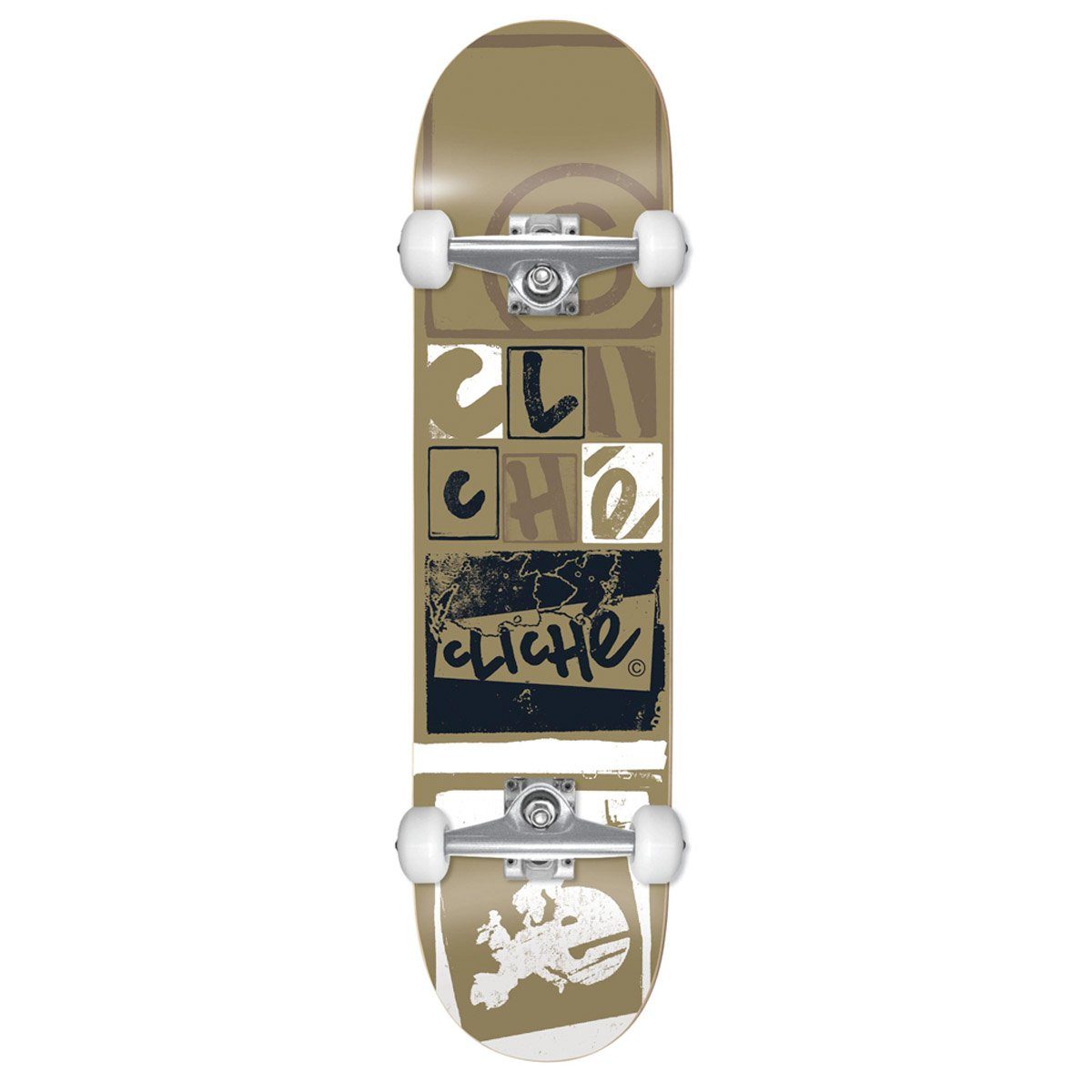 Cliché Skateboard Skateboard Letter Press 7.75' (gold)