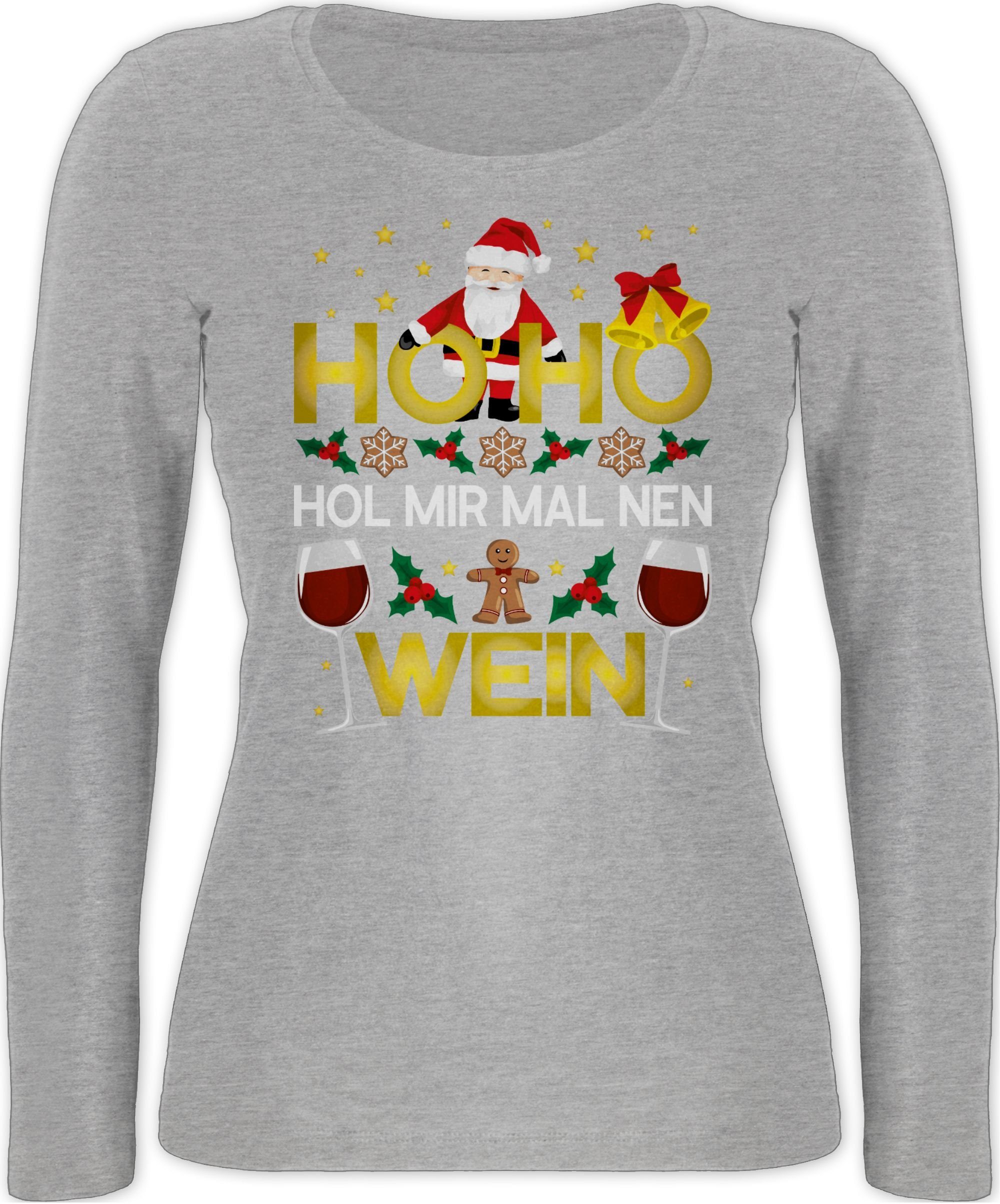 Shirtracer Rundhalsshirt »Ho Ho Hol mir mal nen Wein - weiß