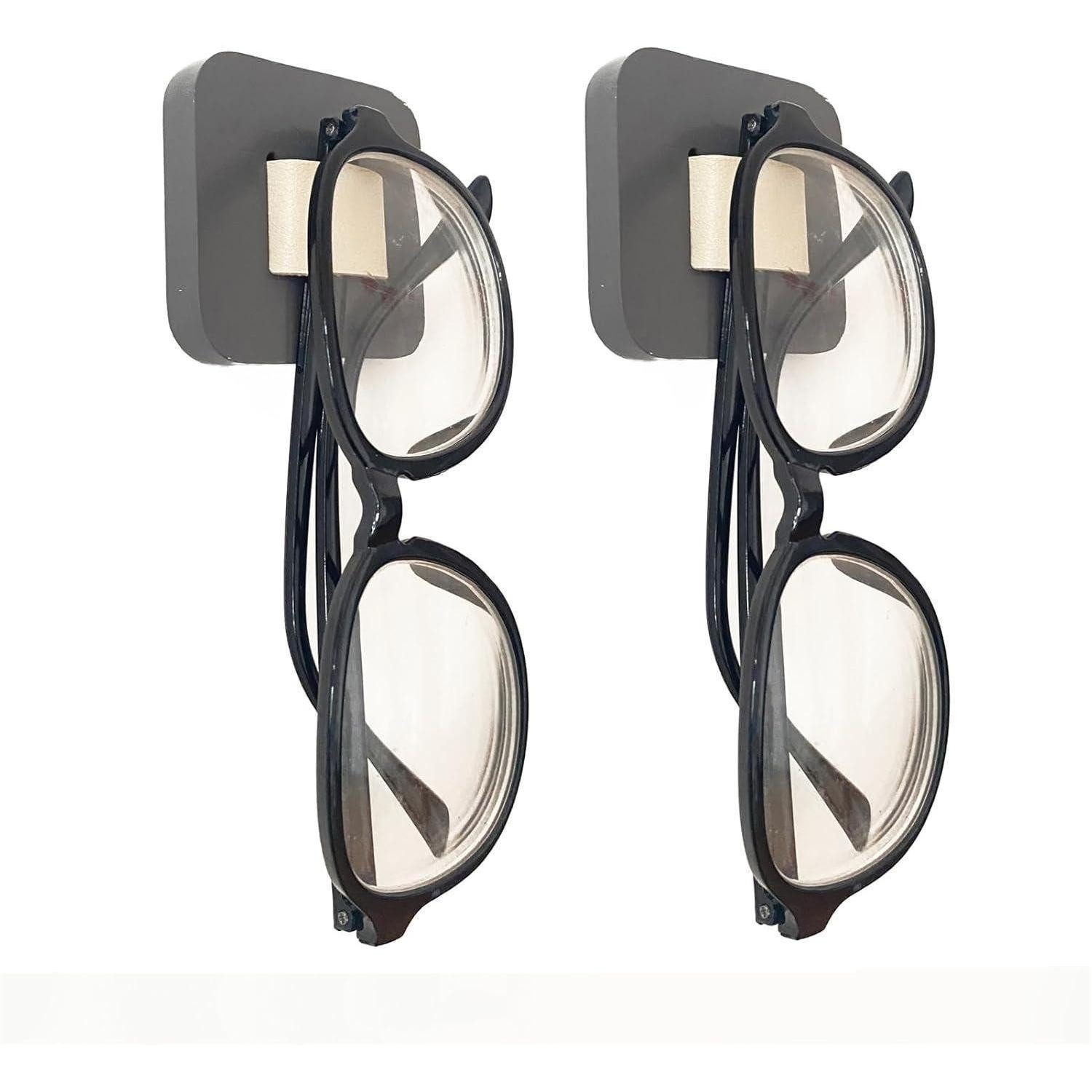LuxusKollektion Hängeaufbewahrung Brillenhalter Brillenständer Wandmontage Sonnenbrillen 6*6cm Grau X 2