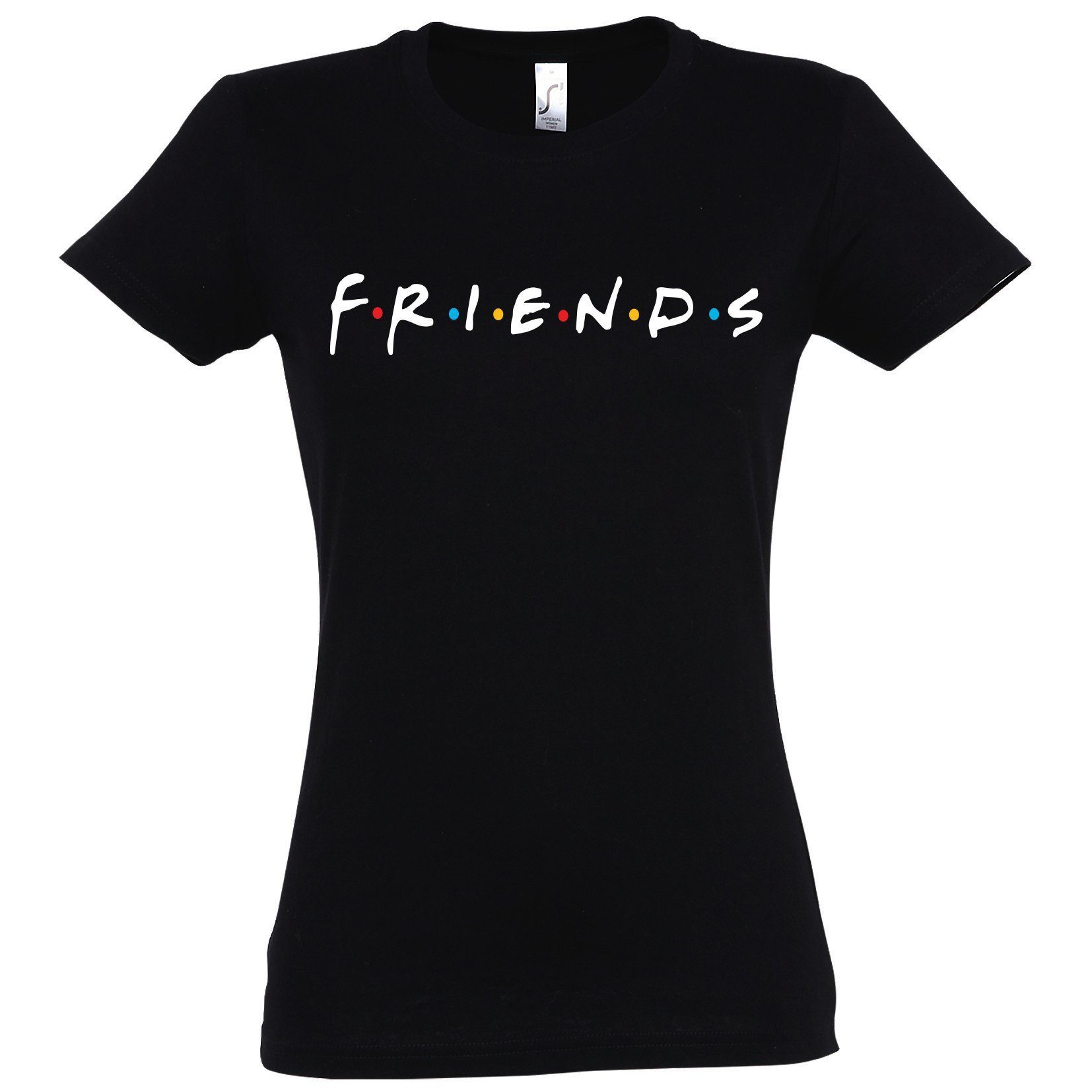 Youth Designz Print-Shirt Friends Logo Damen T-Shirt Geschenk Frauen Freundin mit modischem Spruch Aufdruck