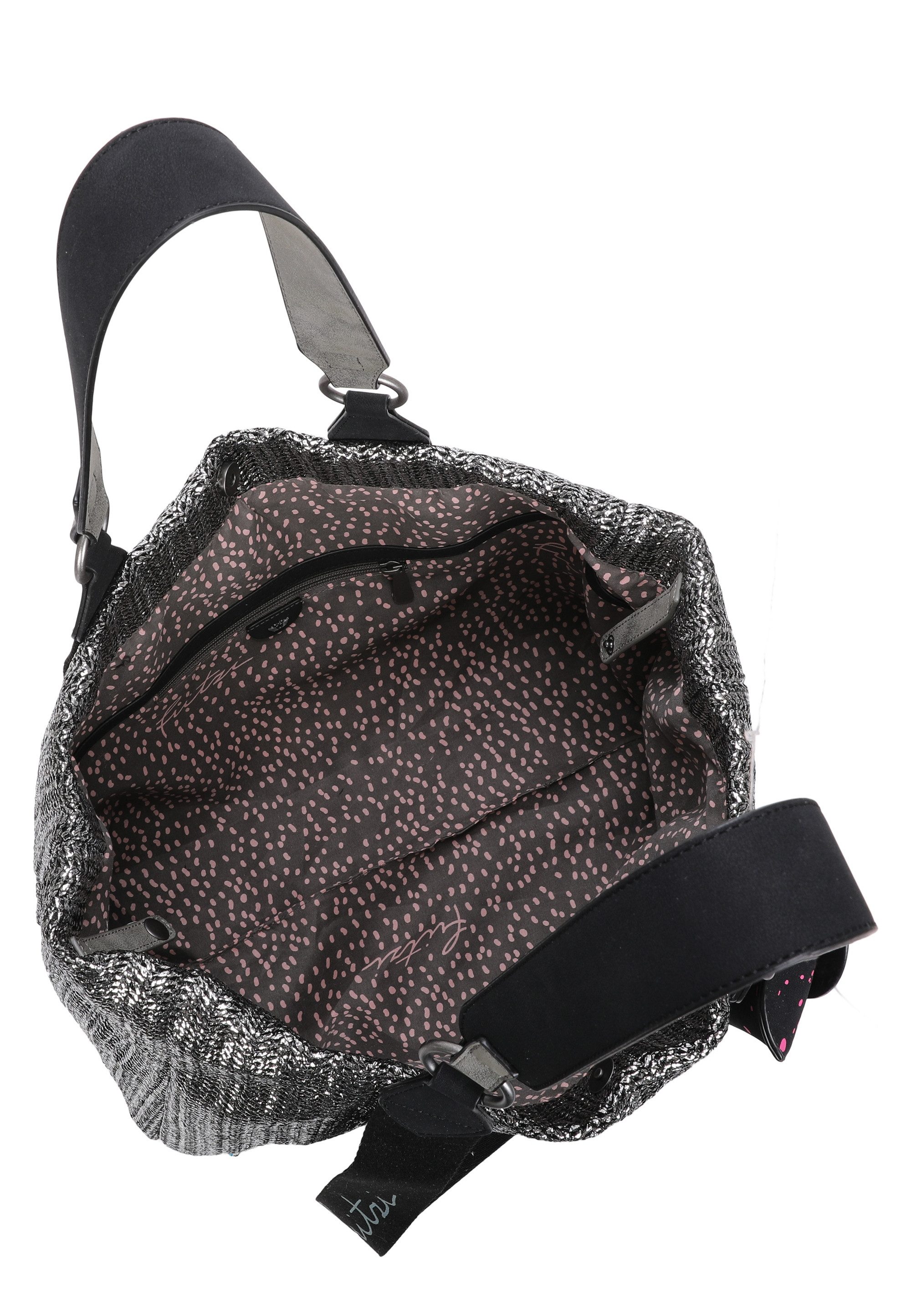 Fritzi aus Preußen Henkeltasche Izzy Medium Limited Painted Straw, mit abnehmbarem Brillenetui
