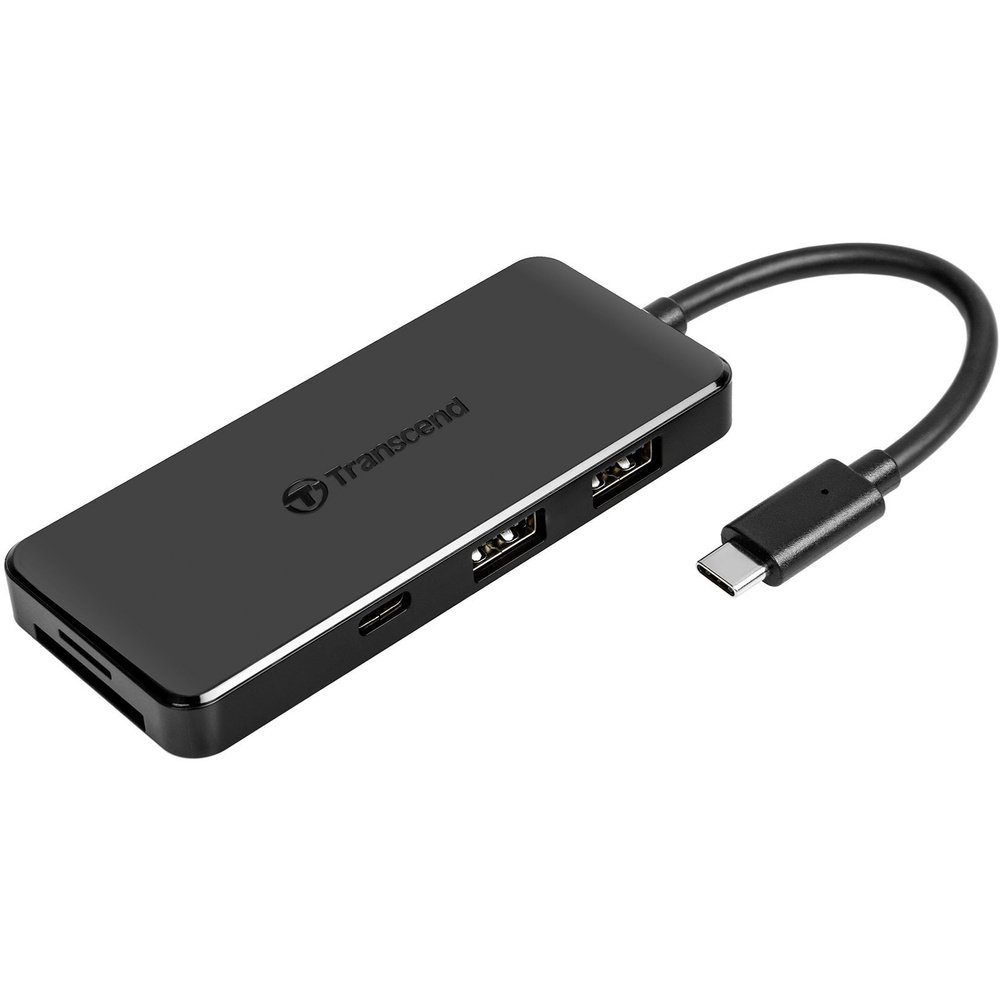 USB-Verteiler Transcend TS-HUB5C USB 2.0-Hub mit eingebautem SD-Kartenleser, mit US