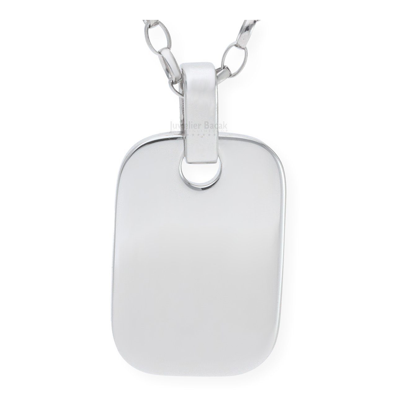 Kettenanhänger JuwelmaLux Anhänger 925/000 Sterling Silber Gravurplatte JL20-02-0560