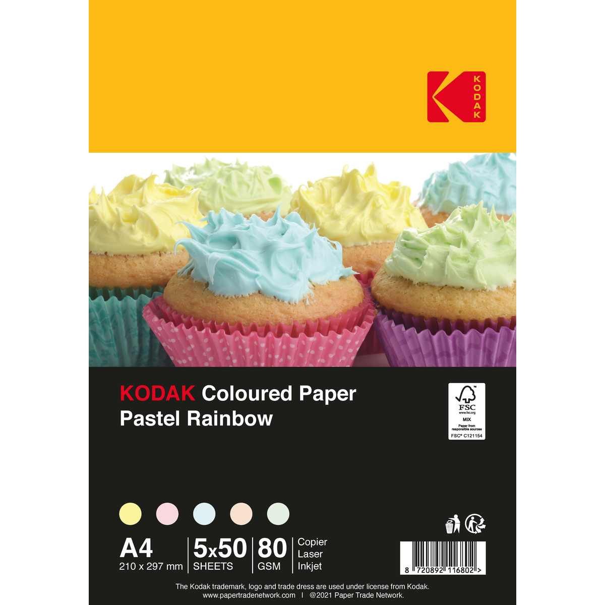 Kodak Kopierpapier Kodak Kopierpapier 80g/m² Pastellfarben DIN A4 5x50 Blatt