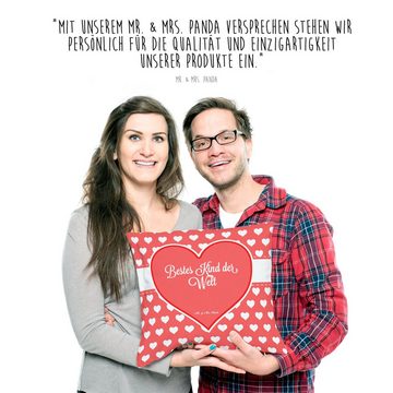 Mr. & Mrs. Panda Dekokissen Kind - Geschenk, Taufe, Kissenhülle, Kopfkissen, Motivkissen, Herz Li