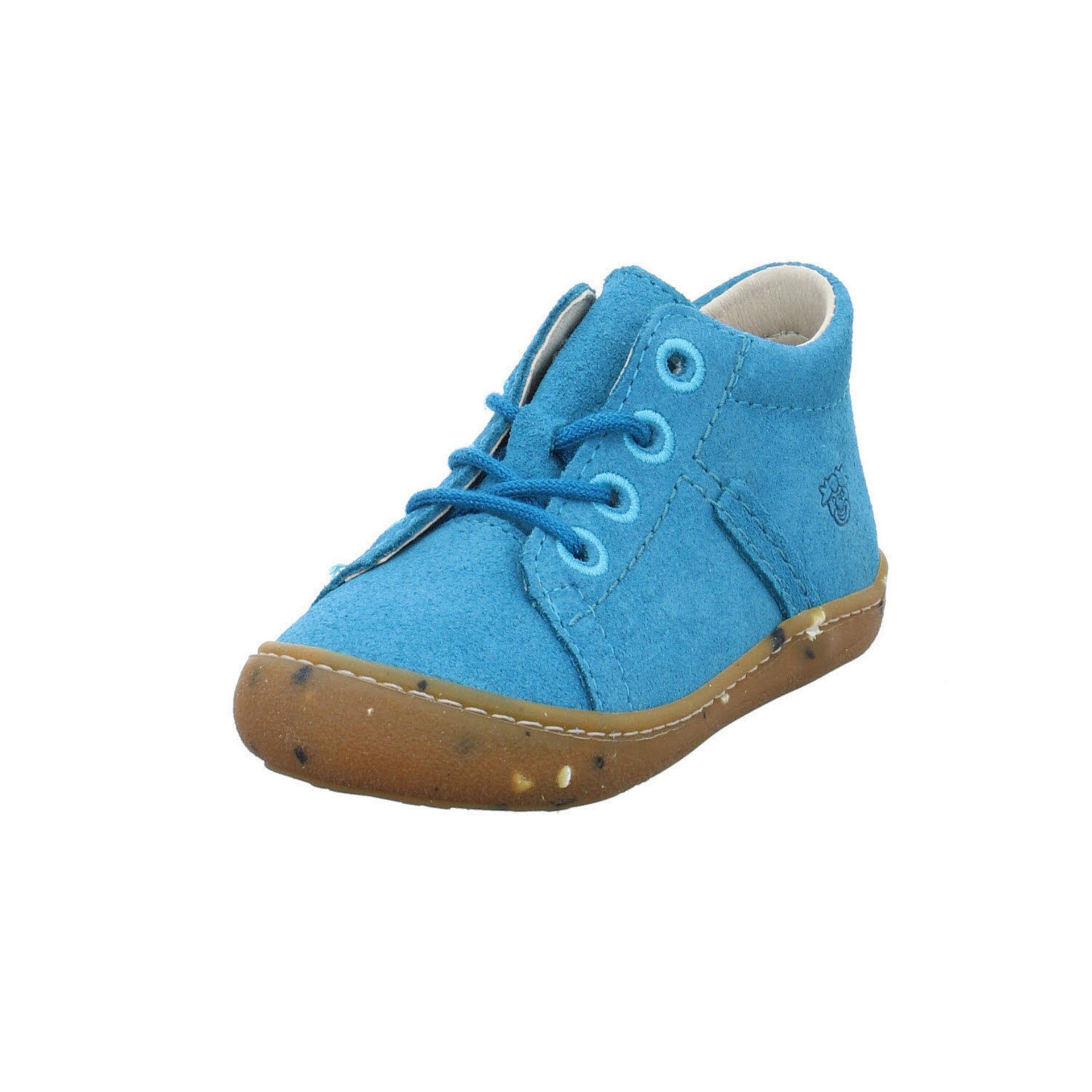 Ricosta Baby Lauflernschuhe Krabbelschuhe Schnürschuh Nubukleder blau hell