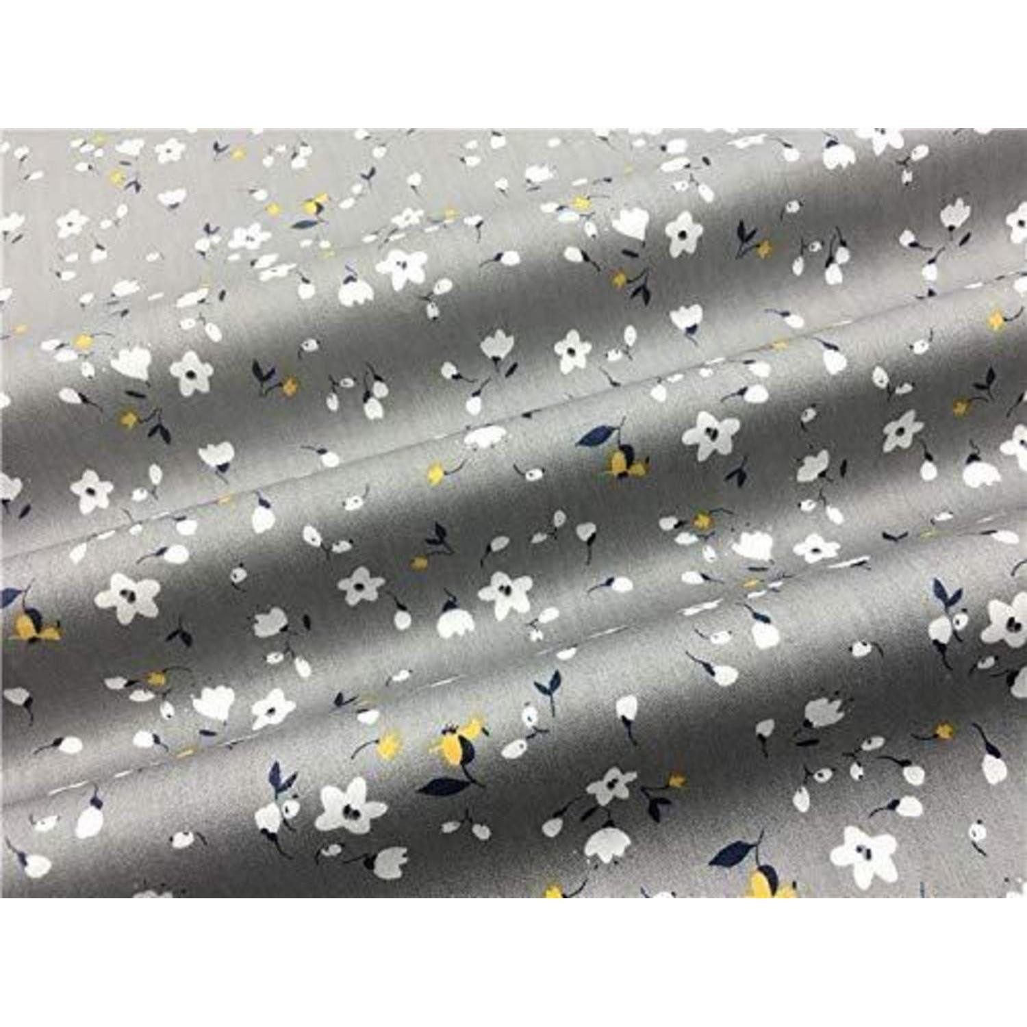 LuxusKollektion Seitenschläferkissenbezug Kissenbezug Baumwolle 73x73+40cm Blumen/Dunkelgrau