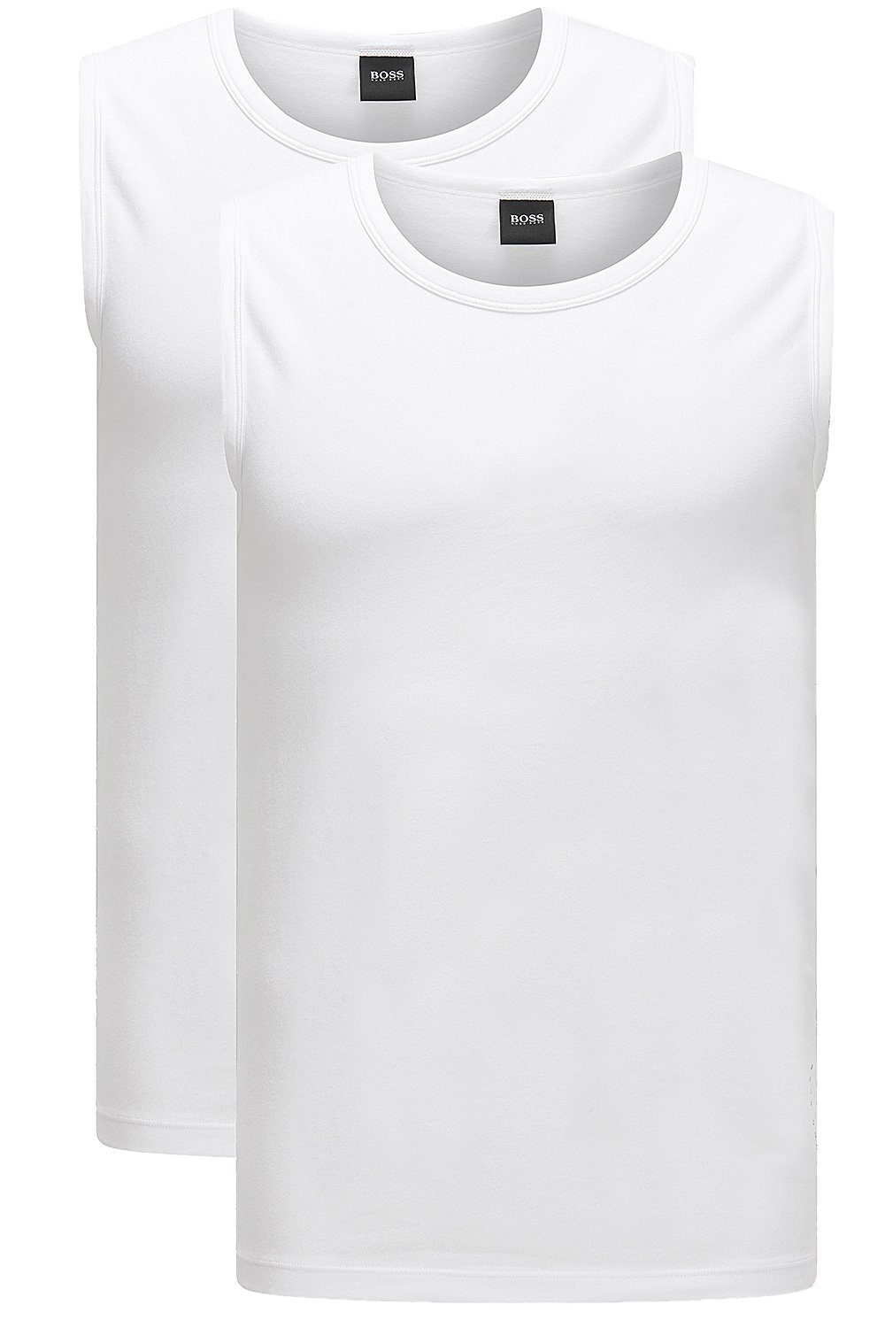 Cotton Sleeveless Rundhals-Ausschnitt 4er-Pack) (Vorteilspack, Stretch 2er-Pack, Men 2-St., Tank BOSS mit T-Shirt Top Business Slim Fit Unterhemd