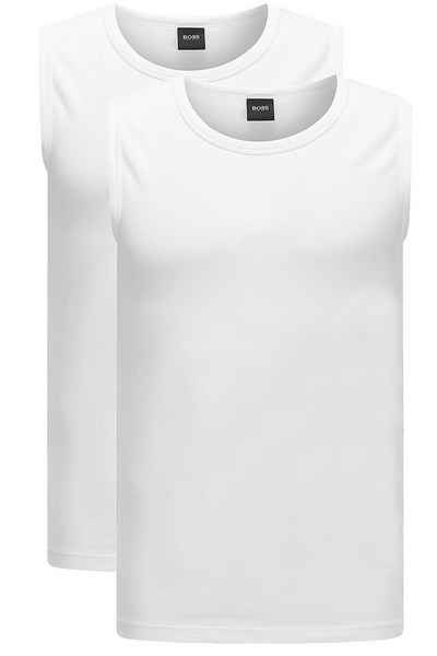 BOSS Unterhemd Men Business Tank Top Cotton Stretch (Vorteilspack, 2-St., 2er-Pack, 4er-Pack) Sleeveless T-Shirt mit Rundhals-Ausschnitt Slim Fit