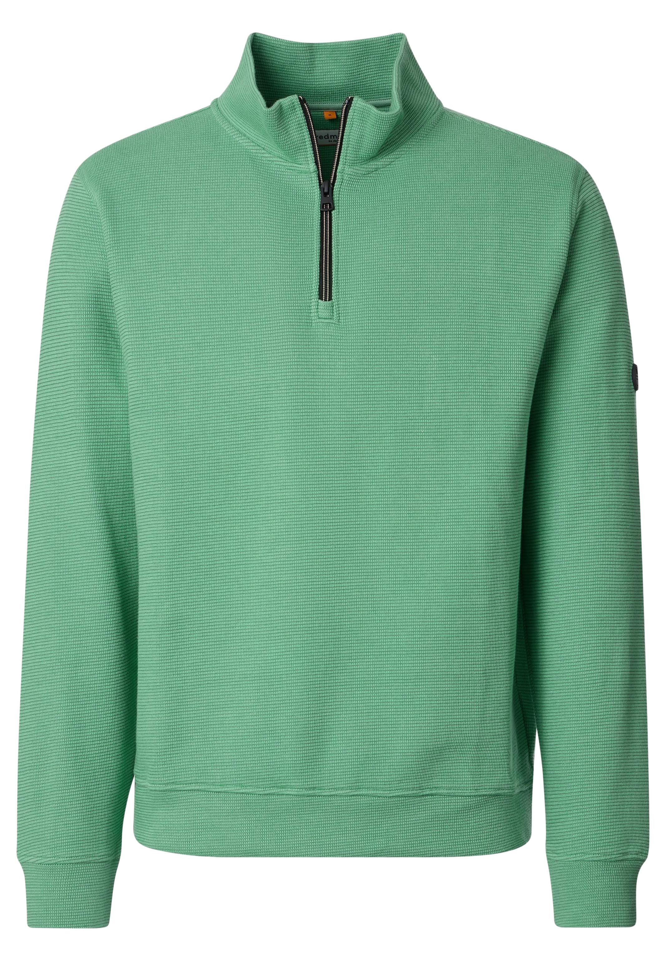 Redmond Strickpullover Basic (1-tlg) Troyer - Baumwolle - Atmungsaktiv - Troyer Kragen, sportlicher Stil