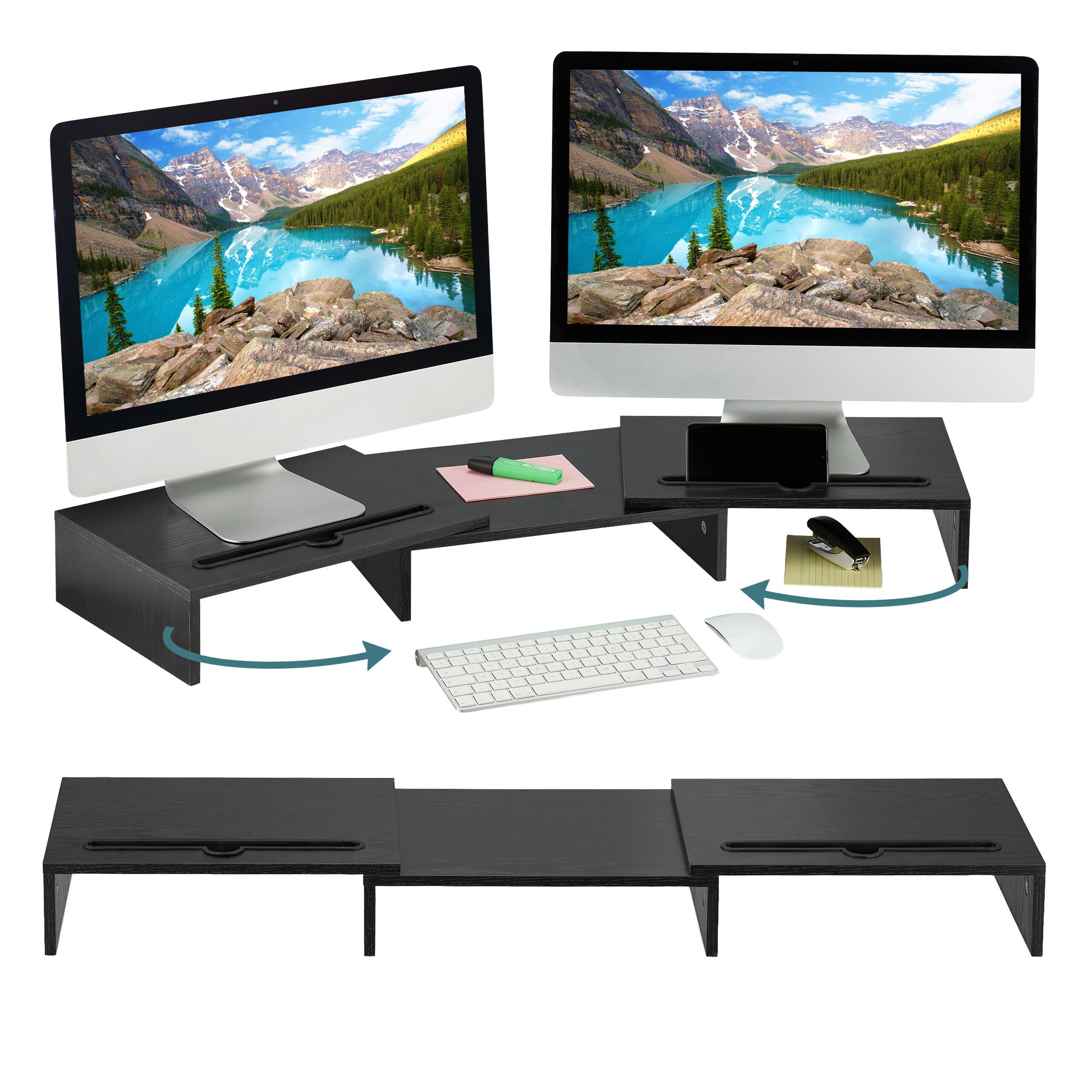 relaxdays Monitorständer für 2 Monitore, (1-tlg)
