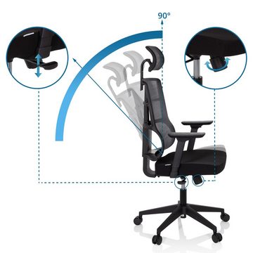 hjh OFFICE Drehstuhl Profi Bürostuhl SPINIO PRO Stoff/Netzstoff (1 St), Schreibtischstuhl ergonomisch
