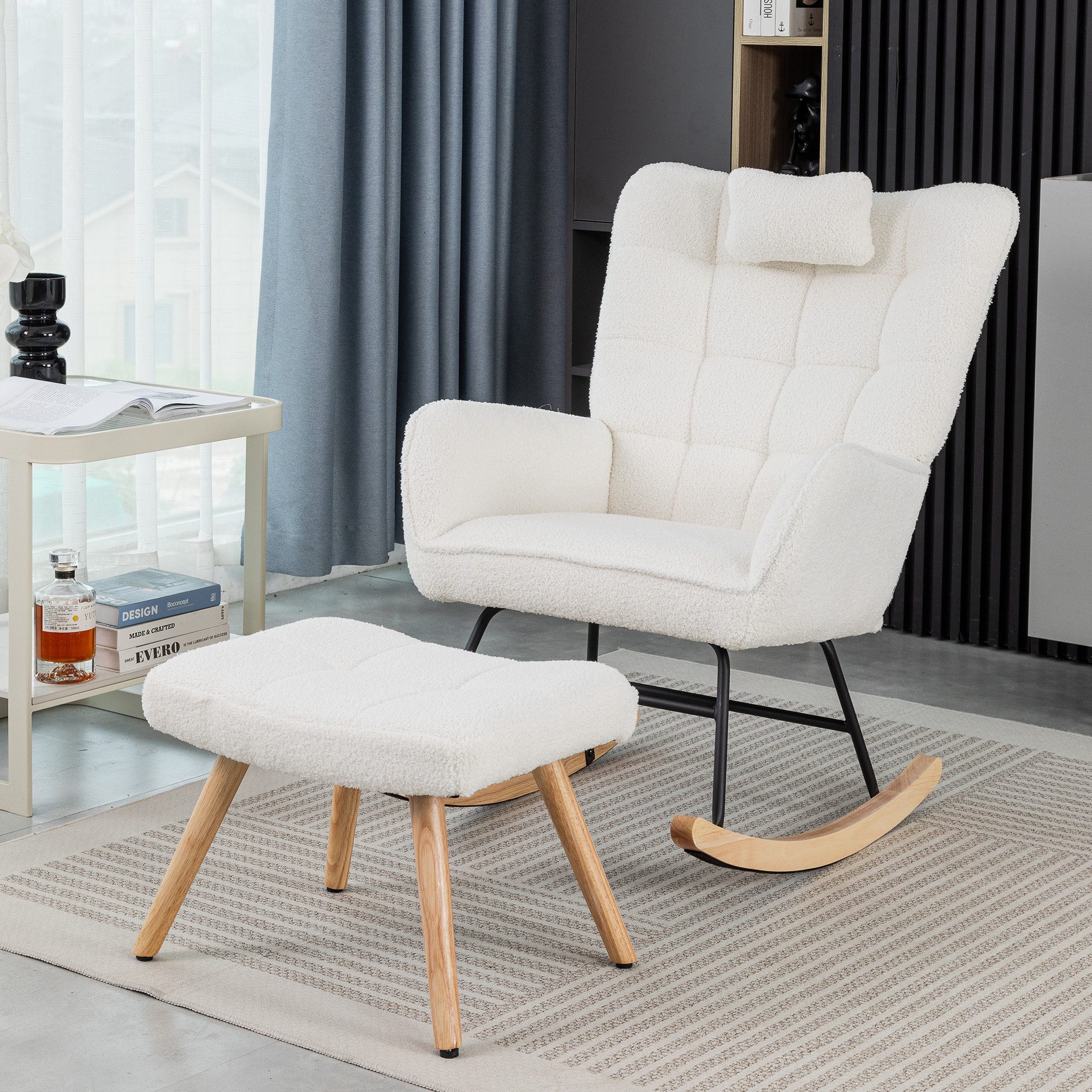 MODFU Schaukelstuhl Belastbarkeit 250 lbs (Loungesessel, günstig online kaufen